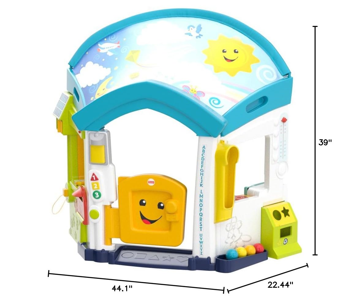 Fisher-Price Laugh & Learn Smart Learning Home Playhouse - Interactive Baby Toy with Lights, Sounds & Educational Activities for Infants & Toddlers 6+ Months (Amazon Exclusive) | Perfect for Early Learning, Indoor Play & Developmental Milestones