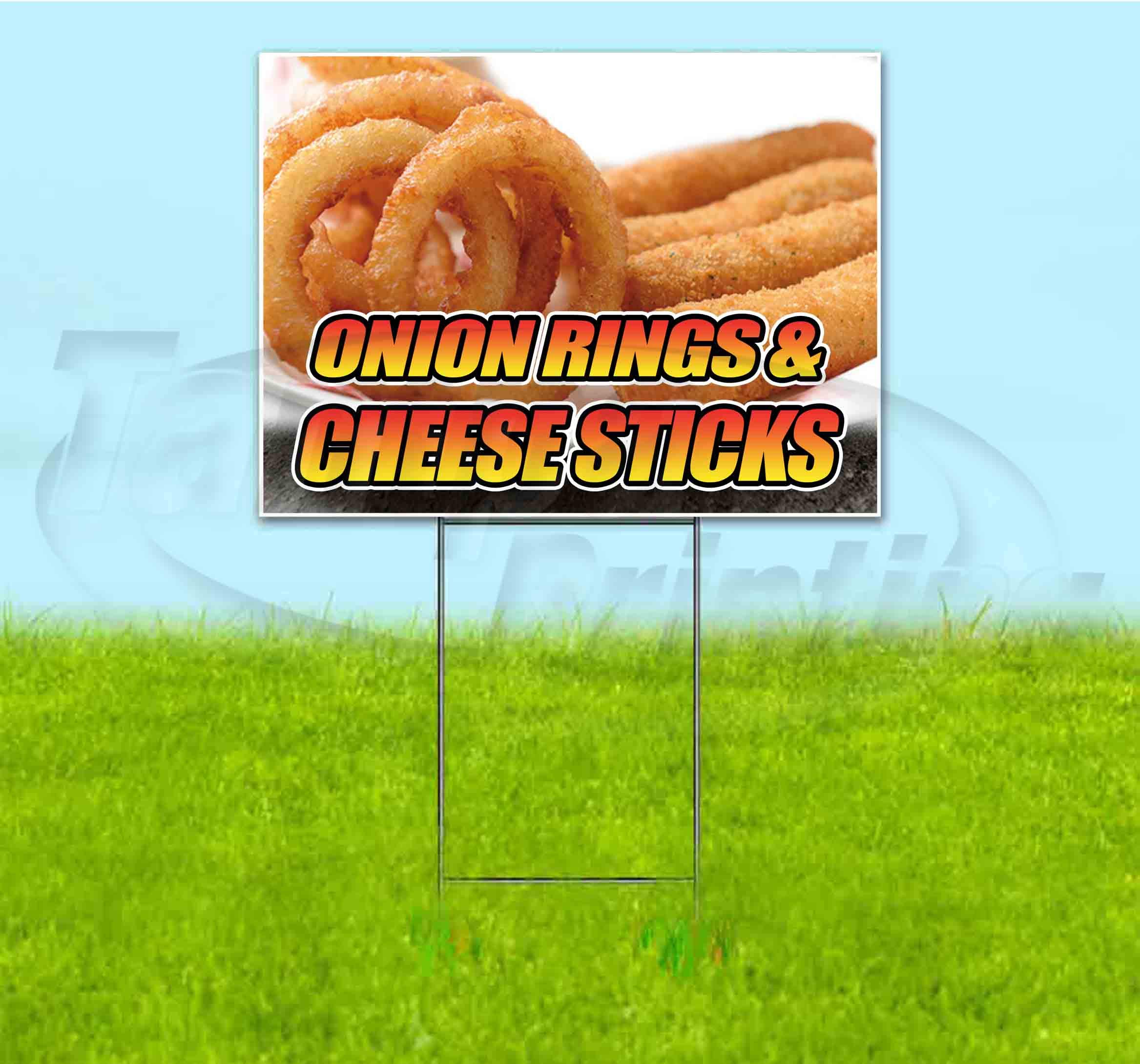 Onion Rings & Cheese Sticks Yard Sign (18