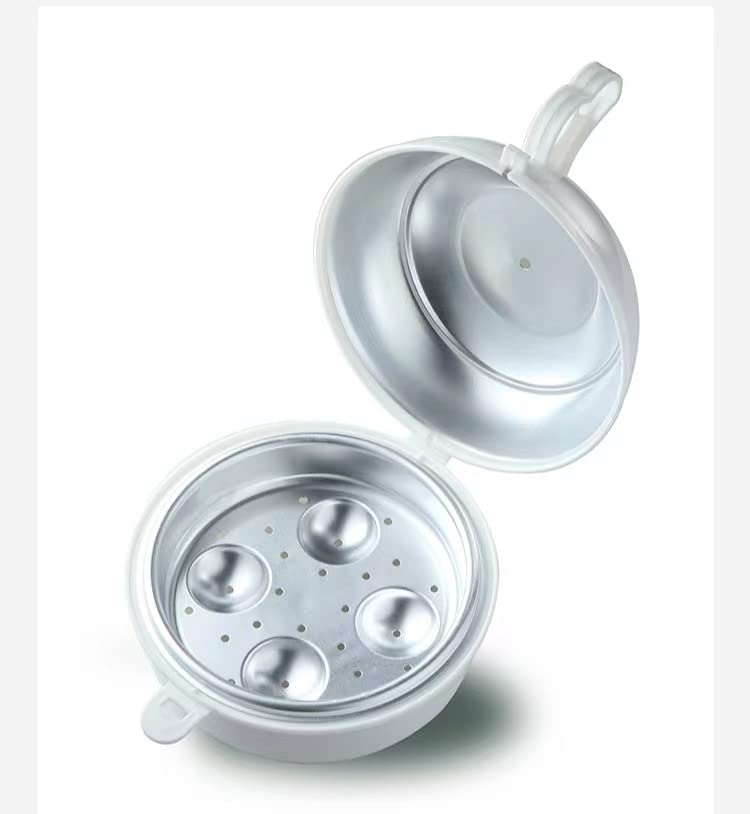 Egg Pod Electric Egg Cooker - Fast 6-Minute Hard Boiled Egg Maker & Steamer, White (4.8x3.6 Inches) - Perfect for Breakfast Meal Prep, Keto Diet & Healthy Snacks
