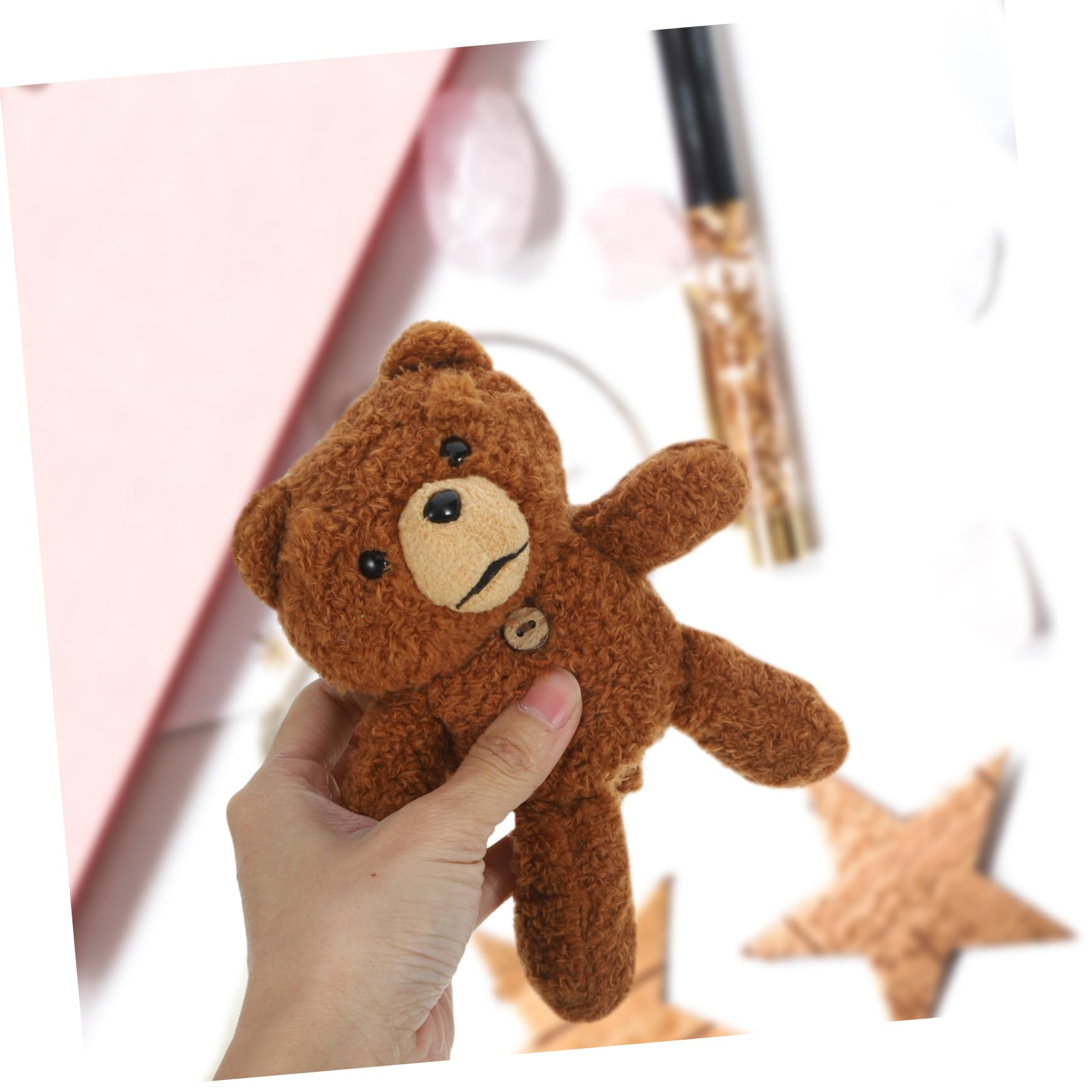 2PCS Cute Plush Bear Earphone Case Cover - Adorable Wireless Earbuds Protector for AirPods & Bluetooth Headphones - Perfect Gift for Kids & Music Lovers (Home, Travel, Gym Use)
