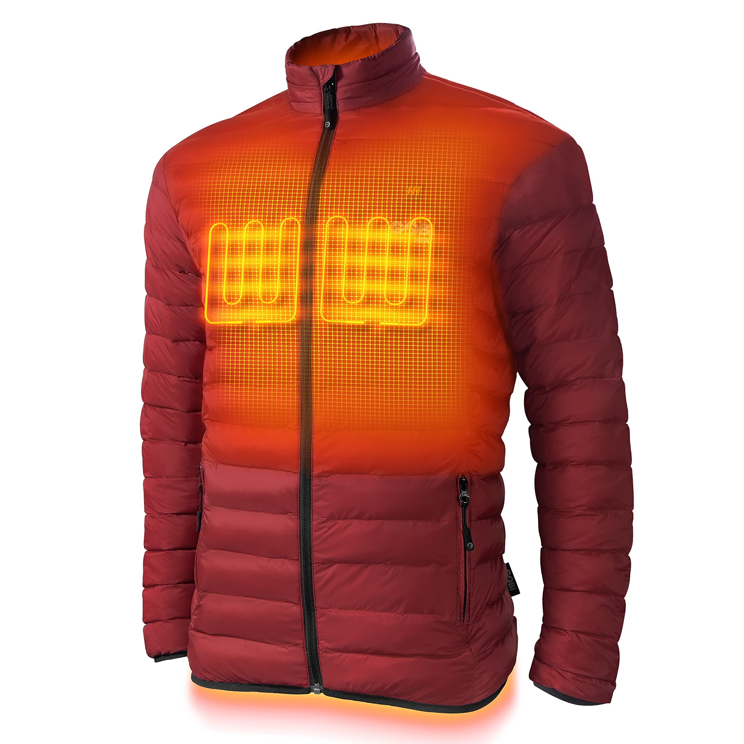 Wolf Men's Heated Puffer Jacket - 10 Hours Battery Life | USB Rechargeable | Winter Warmth for Outdoor Activities, Hunting & Snow Sports