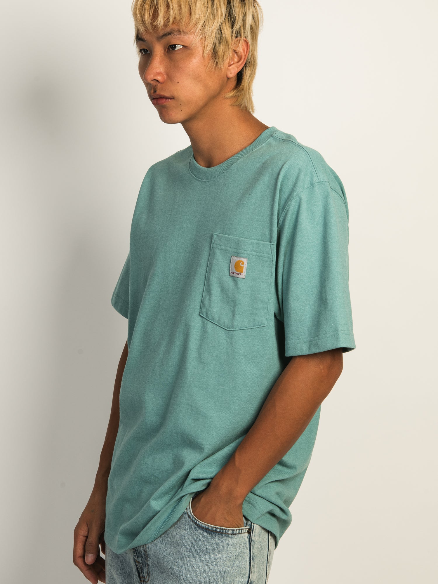 Carhartt Men's Workwear Pocket T-Shirt - Breathable Summer Short Sleeve Tee for Construction, Outdoor & Casual Wear