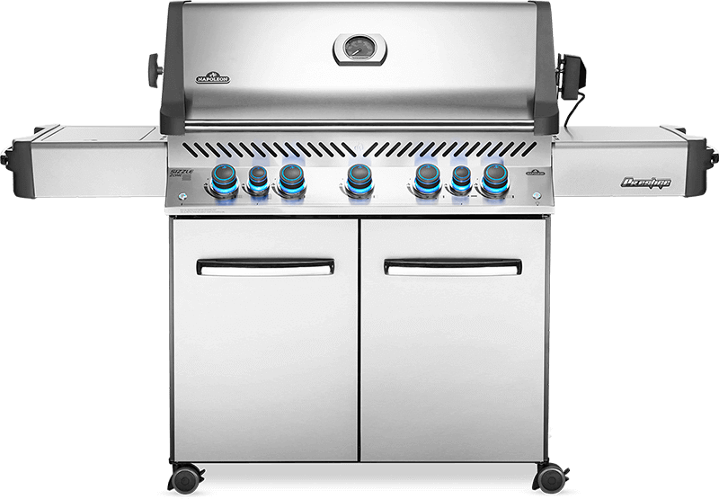 Napoleon Prestige 665 Freestanding Gas Grill with Infrared Rear & Side Burner, Rotisserie Kit - Perfect for Backyard BBQs, Outdoor Cooking & Entertaining