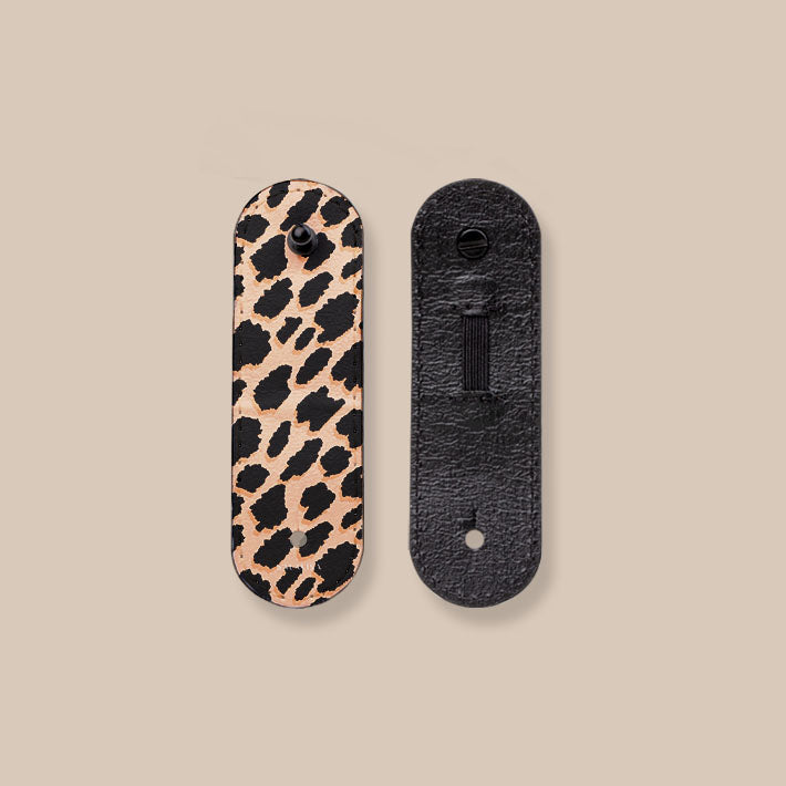 Pink Leopard Print Eco-Friendly Cable Organizer Wrap - Cord Management for Home, Office & Travel Accessories