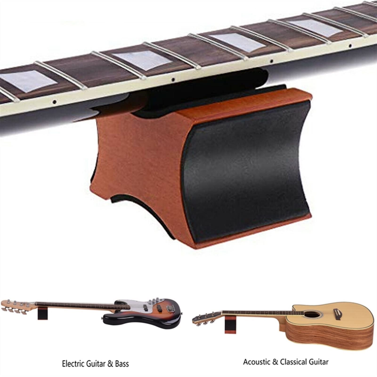 Professional Metal Fingerboard Fret Press Caul with 3Pcs 7.25/9.5/12 Radian Fret Inserts - Premium Guitar Luthier Tool for Precision Fretwork | Perfect for Guitar Repair, Setup & Custom Builds