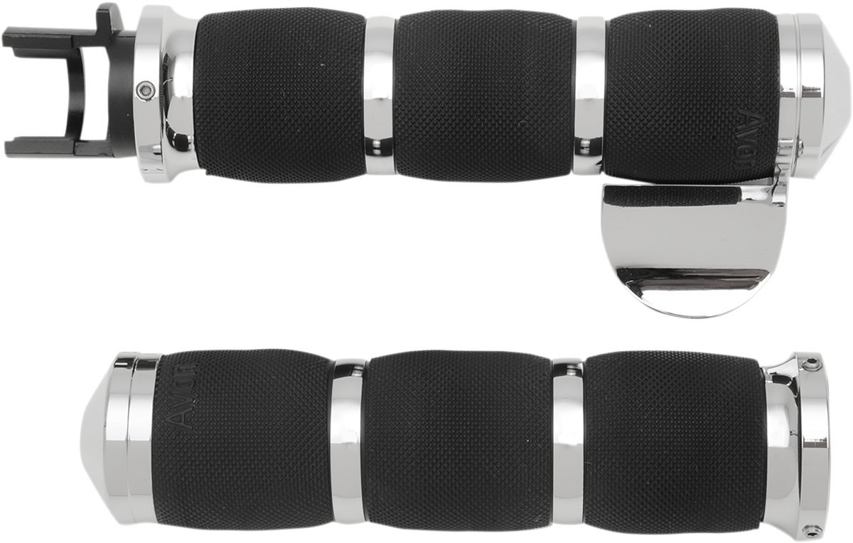 Avon Grips AIR-90-ANO-FLY Air Cushion Fly-By-Wire Motorcycle Hand Grips - Anodized Black, One Size Fits All - Comfort Ride for Street Bikes, Cruisers & Touring Motorcycles
