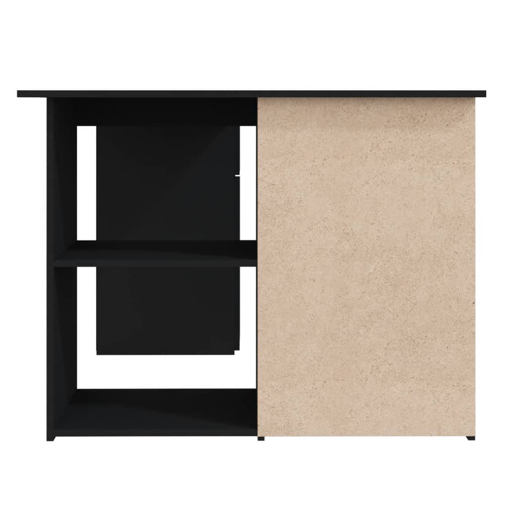 vidaXL Black Corner Desk 57.1