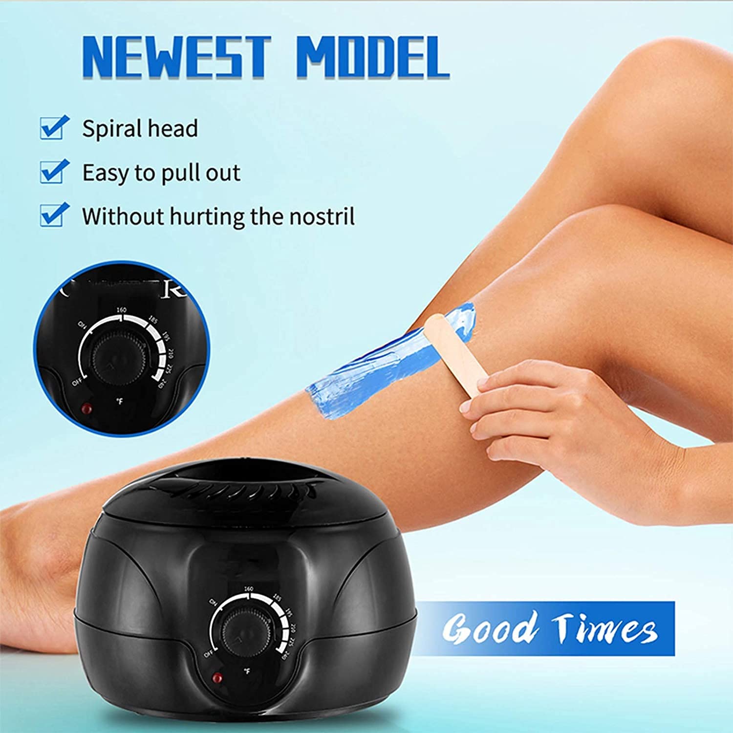 Professional Wax Warmer for Women - Coarse Hair Removal Kit with Porous Heat Dissipation, Aluminum Alloy Pot & Adjustable Temperature Control - Ideal for Body, Legs, Face, Underarms & Bikini Line - Perfect for Home Spa & Salon Waxing Treatments