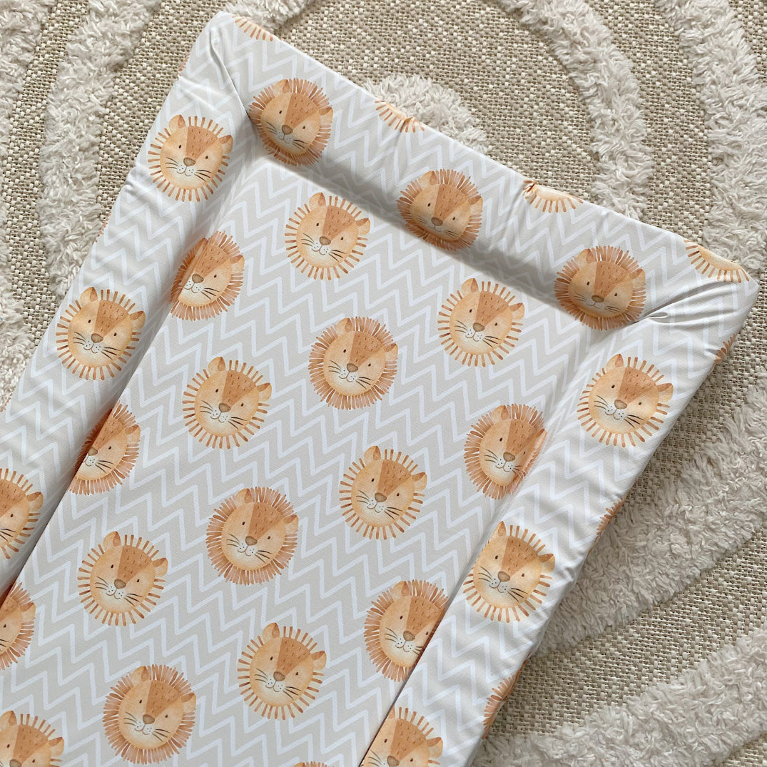 Premium Baby Changing Mat with Adorable Leo Lion Print - Waterproof & Portable for Diaper Changes at Home, Travel & Nursery