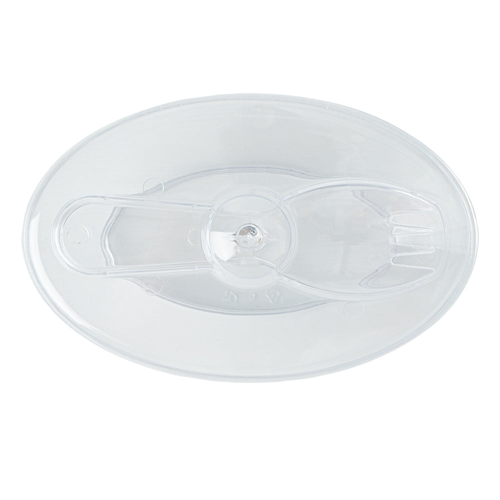 4 oz Clear Plastic Deli Containers with Lids & Sporks - 100 Pack (4.5
