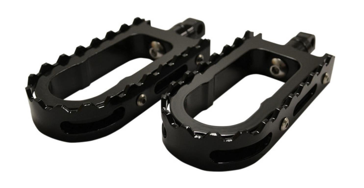 LA Choppers BMX Footpegs - Black Peg with Black Teeth LA-7205-01B for BMX Bikes, Dirt Bikes & Stunt Riding - Durable Footrests for Extreme Sports & Bike Tricks