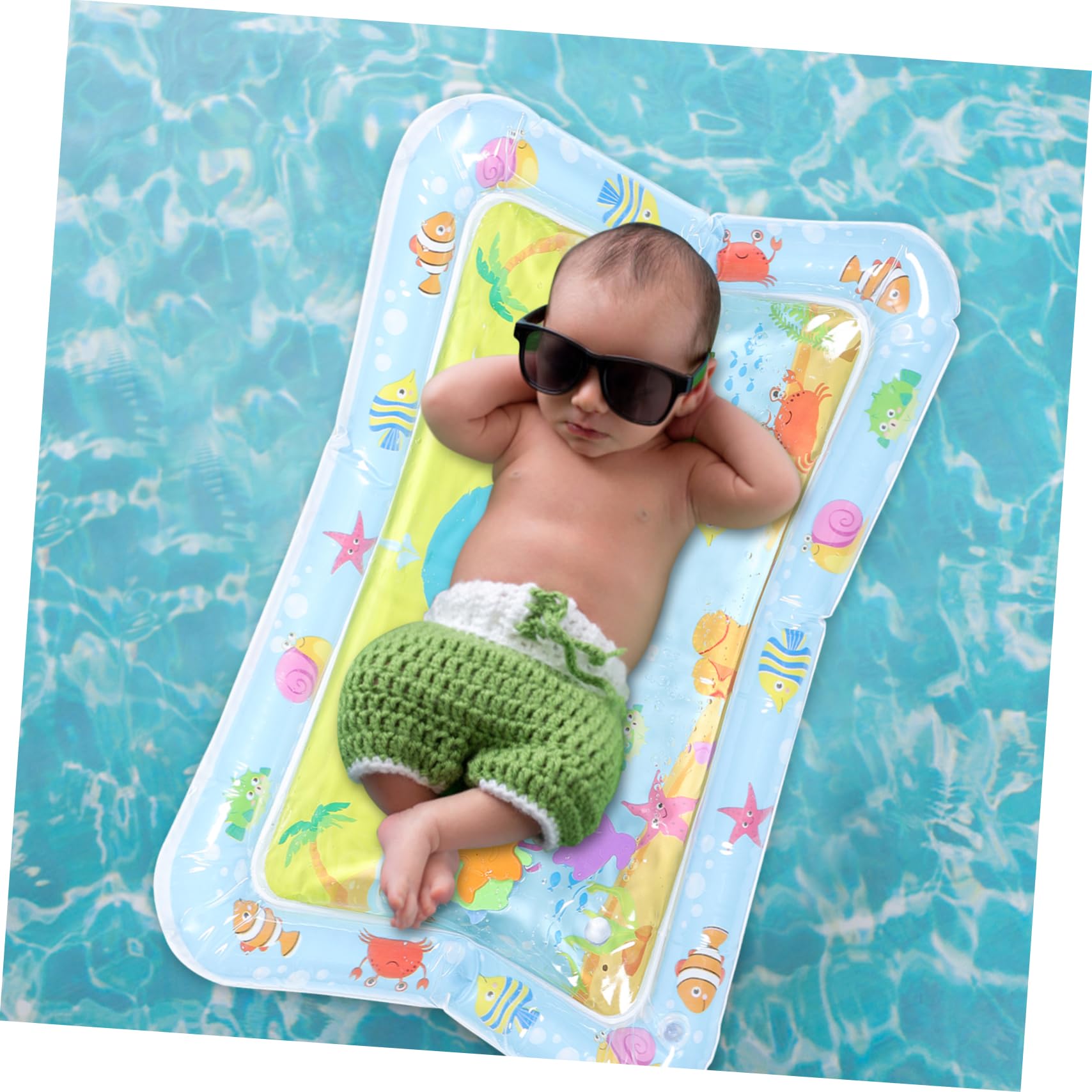 **Wakauto Inflatable Baby Water Play Mat - PVC Non-Slip Water Pad for Toddlers, Kids Pool & Beach Toys - Perfect for Outdoor Summer Fun, Backyard Splash Play, and Indoor Sensory Activities**