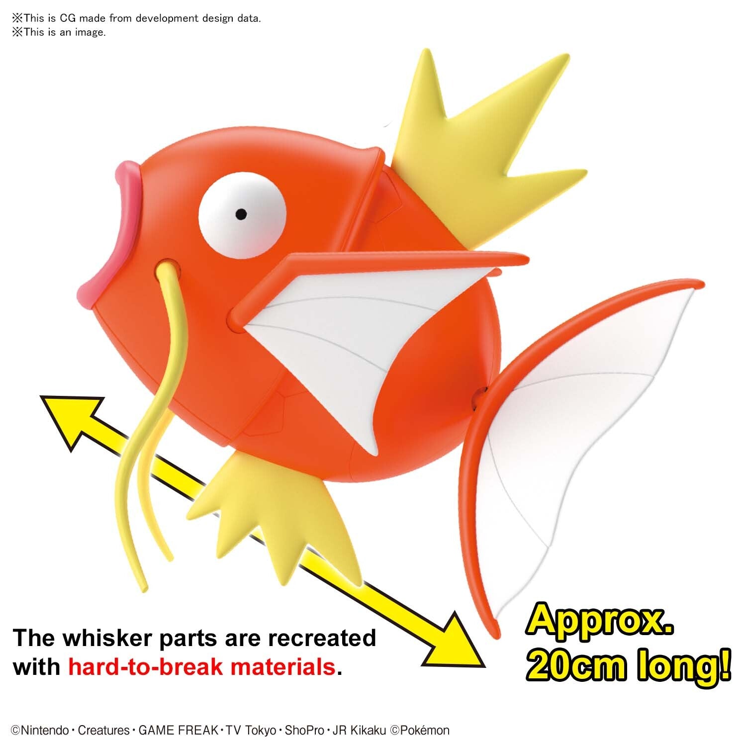 Bandai Pokemon Model Kit #01 Magikarp - Collectible Action Figure for Kids & Adults - Perfect for Display, Gifts, and Anime Collections