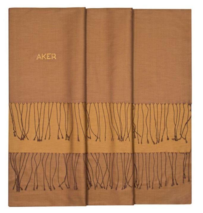 Aker Bi-Color Silk Shawl with Swarovski Crystals - Elegant Santa Fe Style for Women | Perfect for Weddings, Parties & Evening Events