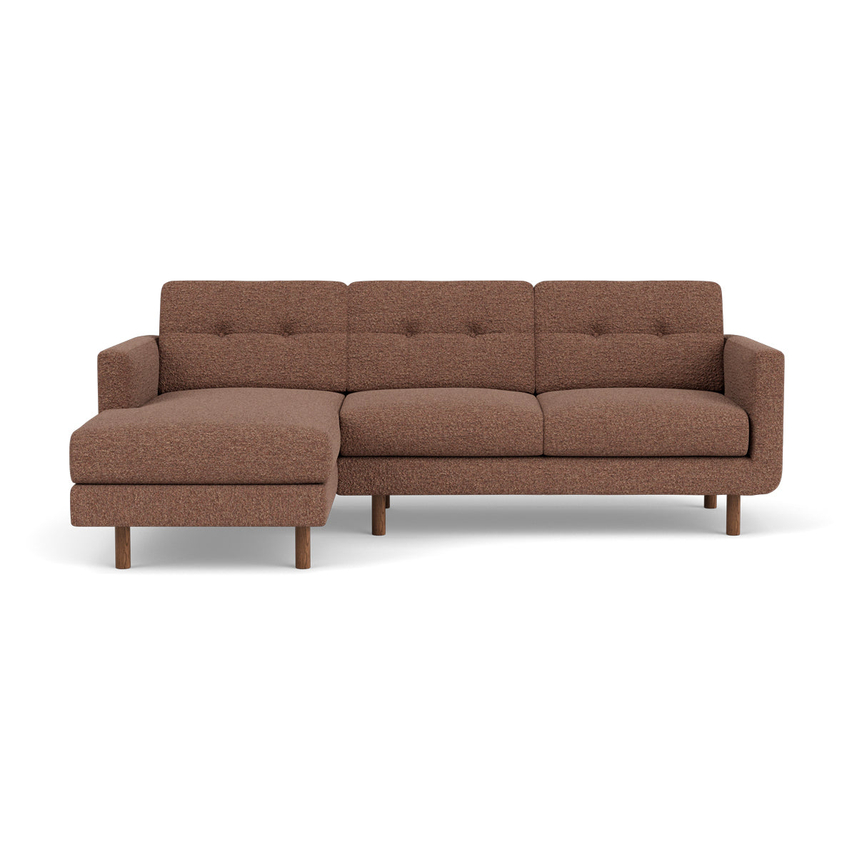 Conrad Boucle Left Chaise Sofa - Modern Upholstered Sectional Couch for Living Room, Lounge & Home Decor