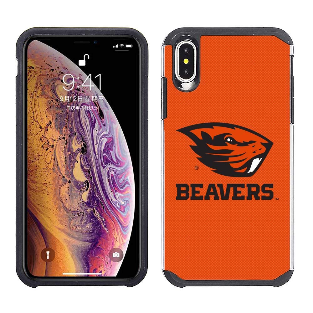 Oregon State Beavers NCAA Licensed iPhone Xs Max Case - Shockproof Protective Cover in Orange & Black - Perfect for Game Day & Daily Use