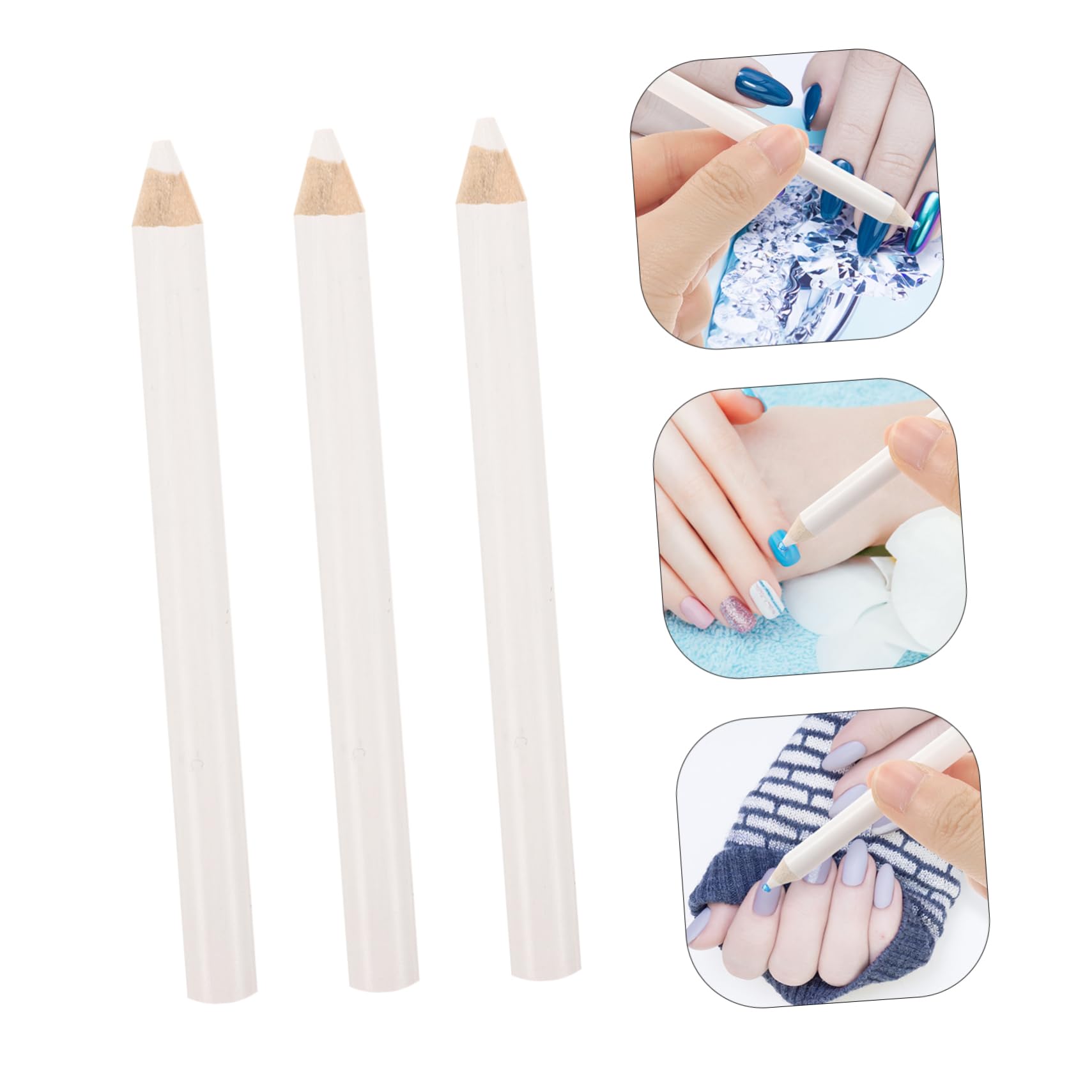 Minkissy 20pcs Elegant Nail Art Pen Wax Pencil Set - Professional Manicure Tools for Salon & Home Use, Easy Nail Design for Beginners & DIY Nail Artists (White) - Perfect for French Tips, Nail Art, and Gel Polish Application