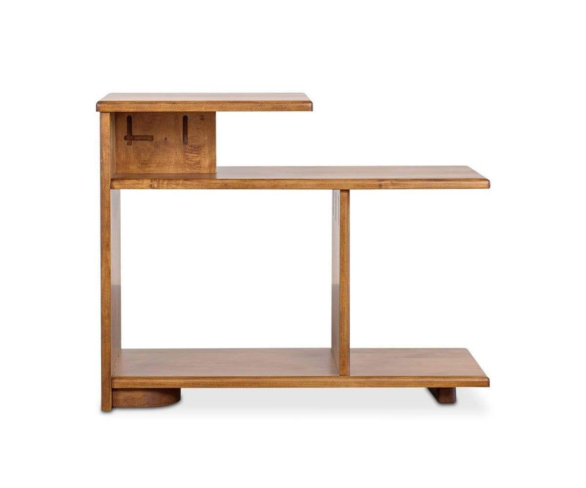 Mid Century Modern Wood Castle End Table - Stylish Side Table for Living Room, Bedroom & Office Decor