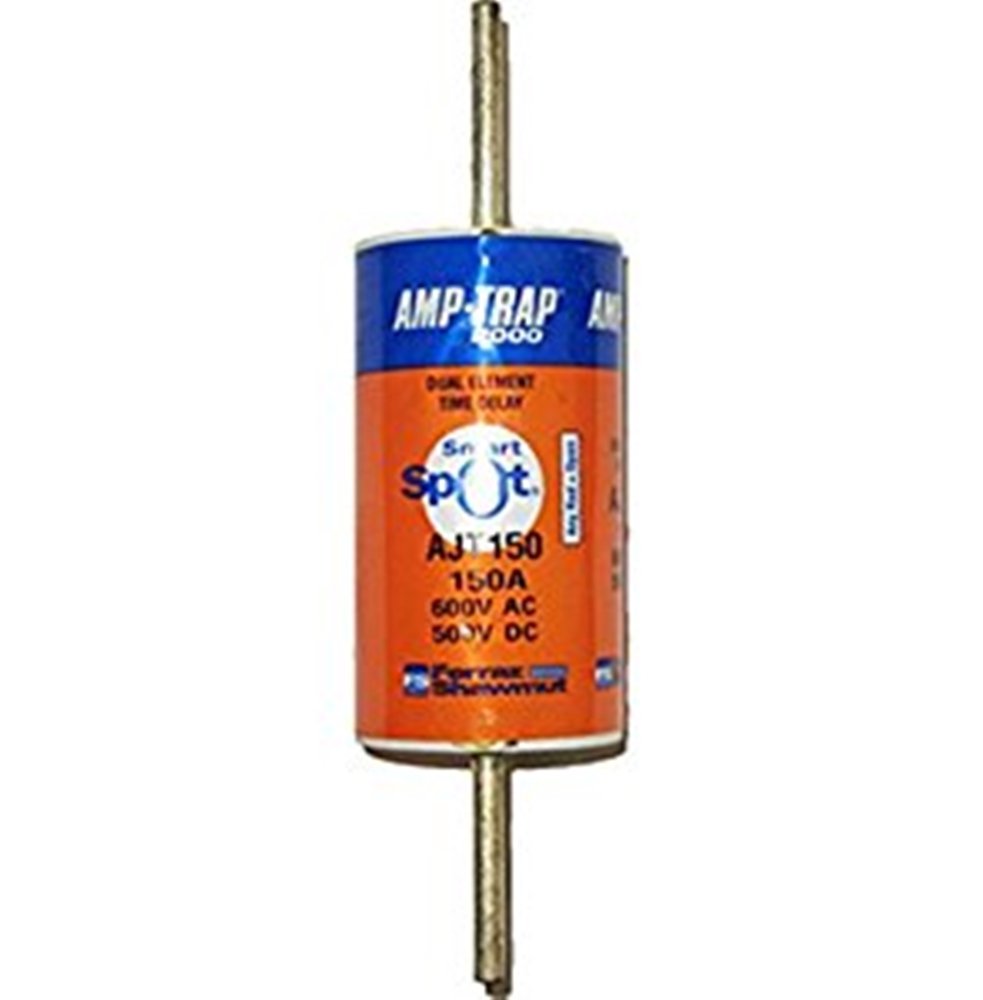 Mersen AJT-150 150Amp 600V Slow Blow Class J Cartridge Fuse - High Voltage Protection for Industrial Equipment, Solar Systems & Heavy Machinery