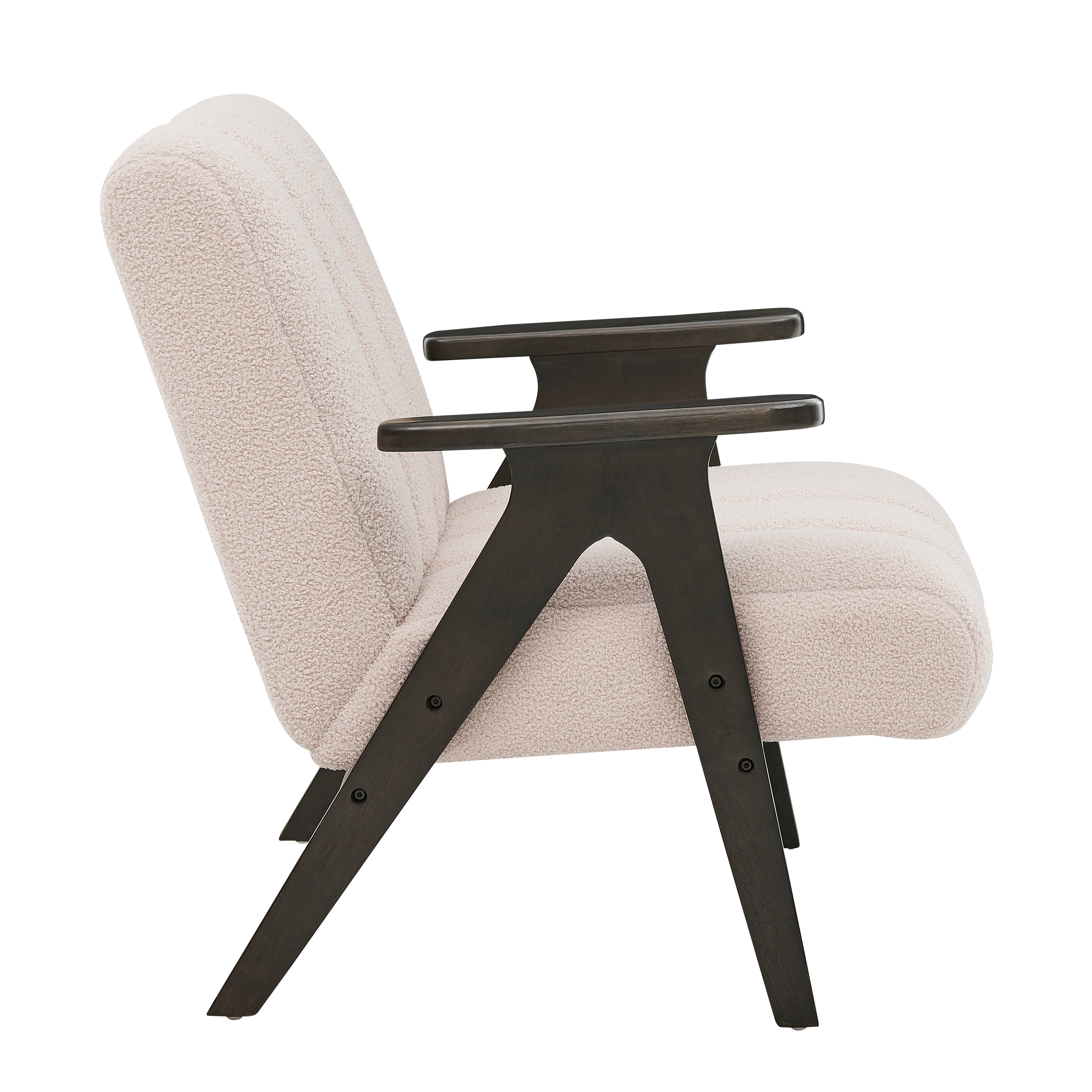 Roundhill Furniture Rella Modern Accent Chair with Espresso Wood Frame - Stylish Living Room Seating for Home Office, Lounge & Bedroom Decor