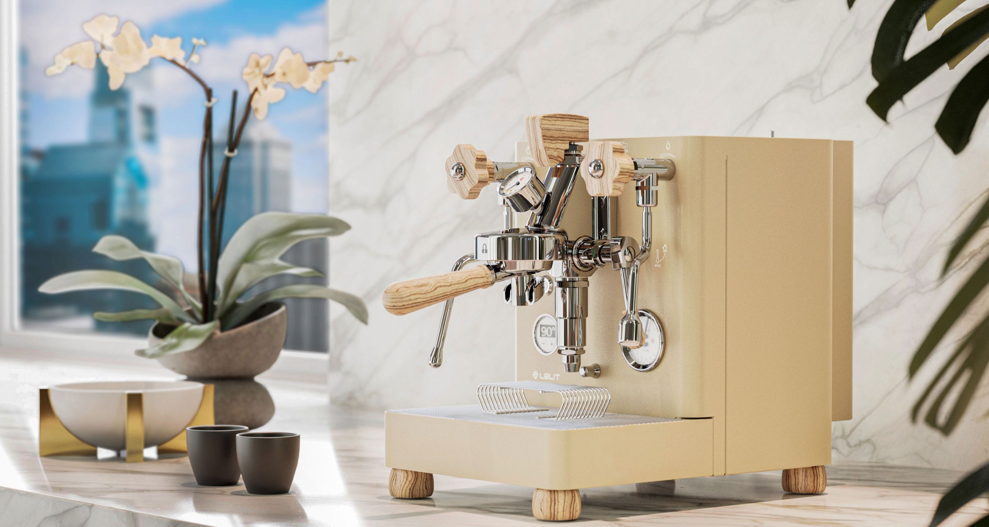 Lelit Bianca V3 Dual Boiler PID Espresso Machine PL162T - Professional Coffee Maker for Home & Cafe Use | Perfect for Espresso, Latte & Cappuccino