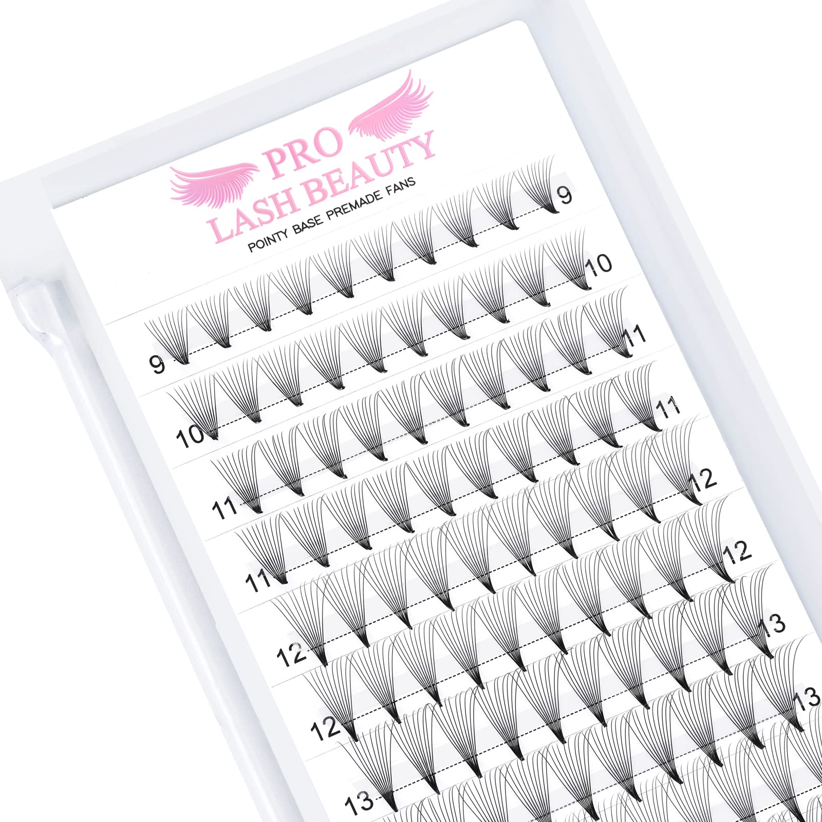 10D-C-0.07-10mm Premade Volume Eyelash Extensions - Pointed Base Fans with C/D Curl for Dramatic Look | Perfect for Bridal, Party & Special Occasion Makeup