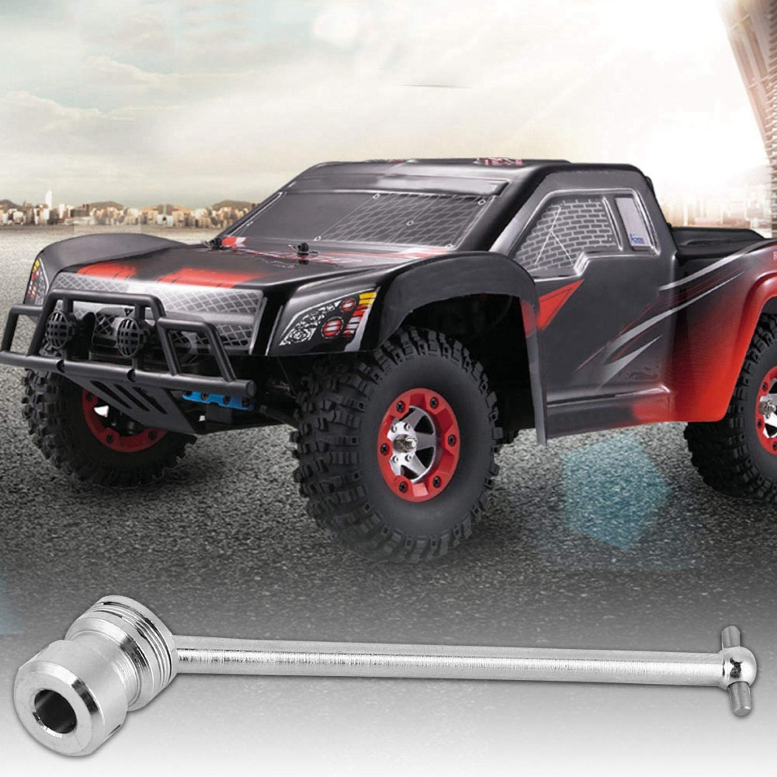 Universal Steel Center Drive Shaft RC Car Accessory for WLtoys 1/12 12428 12423 Off-Road Vehicles - Durable Replacement Part (Silver 0083S) - Perfect for RC Car Upgrades, Repairs & Off-Road Racing