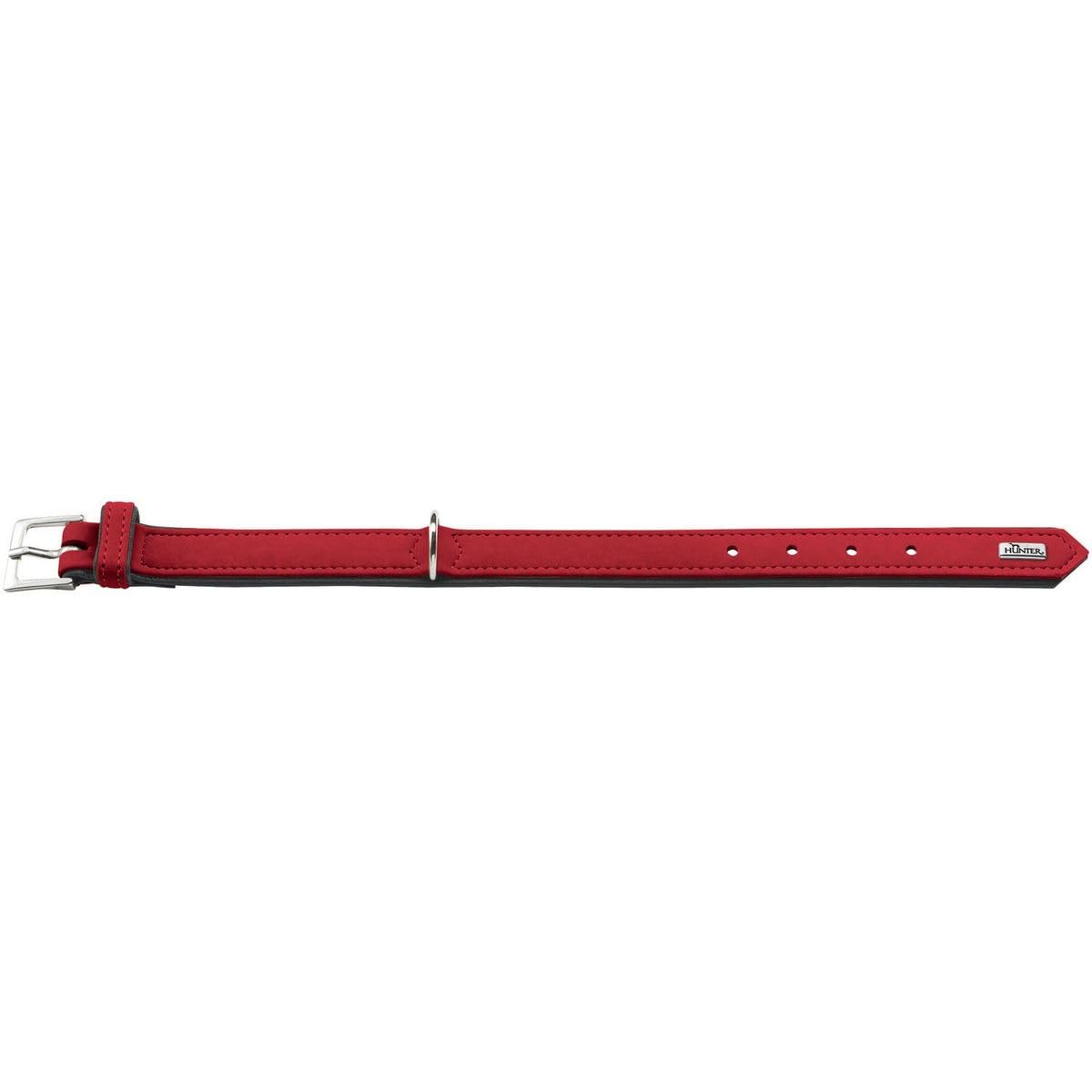 Hunter Softie Dog Collar - Medium Size, Red - Comfortable & Adjustable Pet Collar for Small to Medium Dogs - Perfect for Daily Walks, Training & Outdoor Adventures