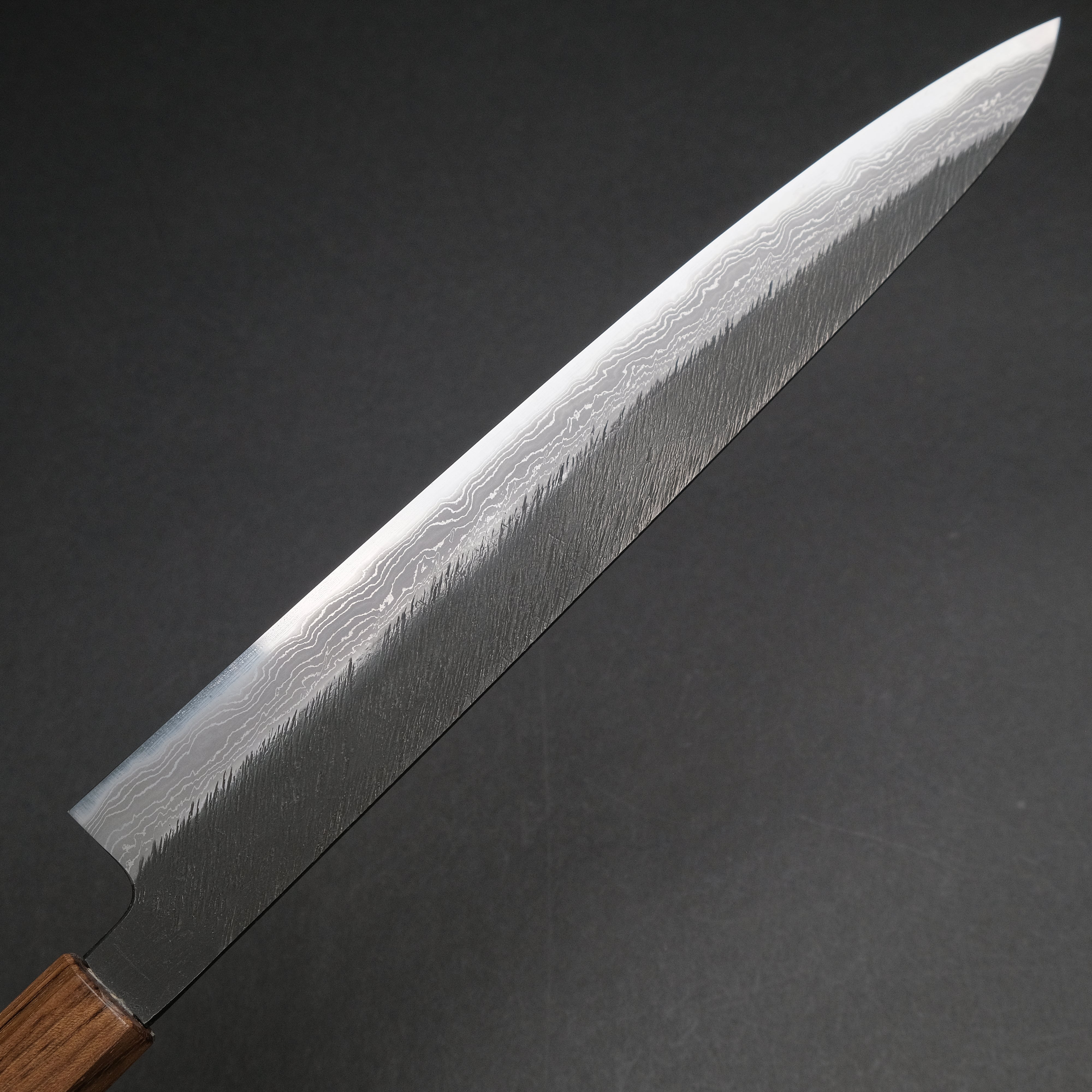 Premium Ajikataya White #2 Matsuba Damascus Sujihiki 270mm Japanese Slicing Knife - Handcrafted with Obankole Handle (#02) - Perfect for Sushi, Sashimi & Meat Carving