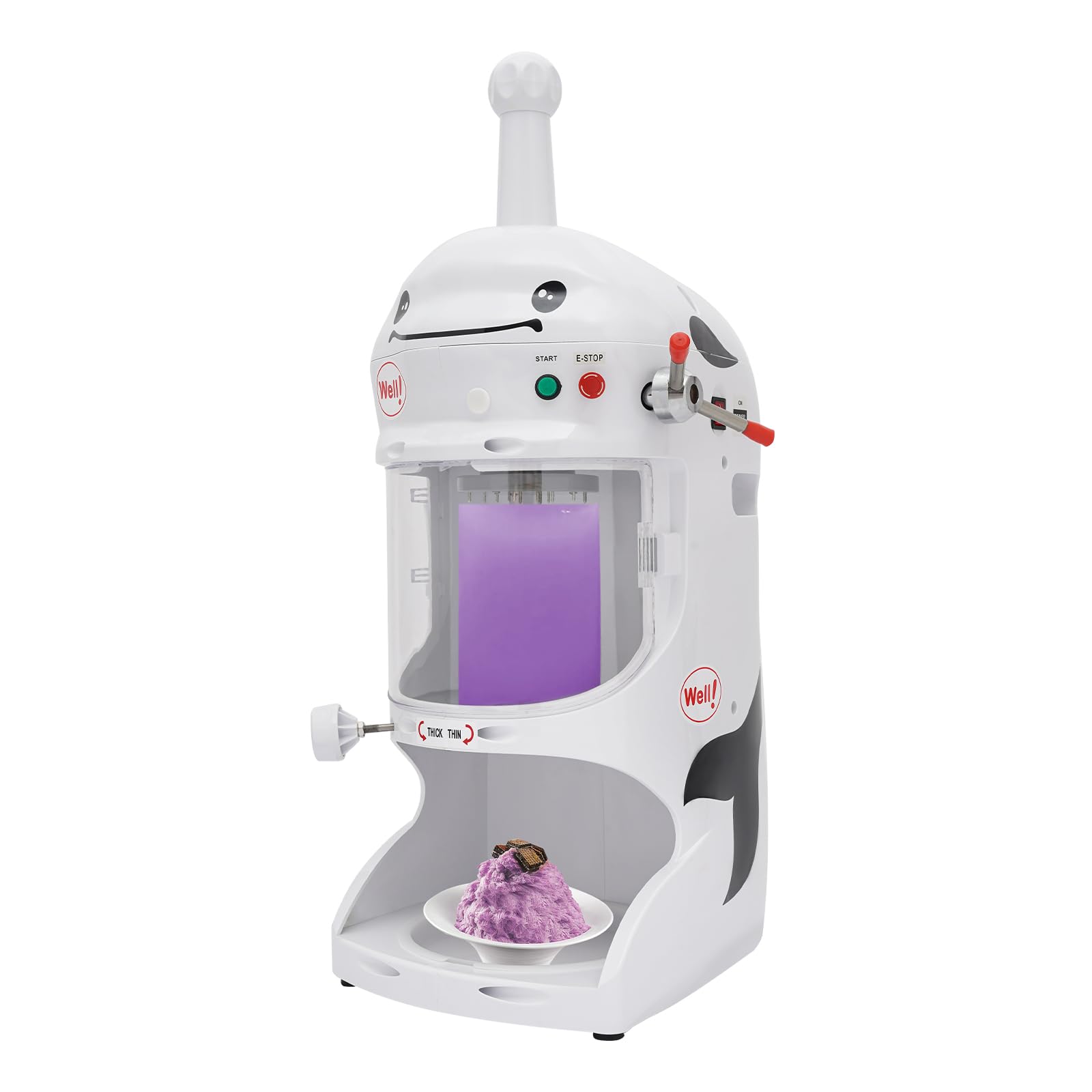 Commercial Electric Ice Shaver Machine - Automatic Snow Cone Maker & Ice Crusher for Shaved Ice - Perfect for Hotels, Bars, Coffee Shops, Restaurants & Home Use