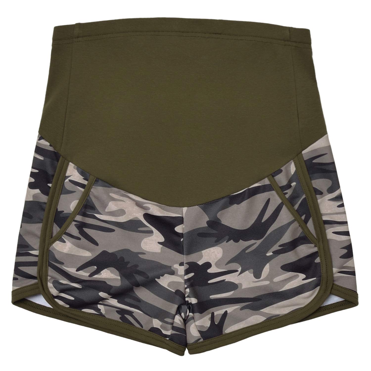 Bhome Women's Maternity Shorts - Summer Pregnancy Shorts with Full Panel Support - Comfortable Stretch Cotton for Expecting Moms (Perfect for Pregnancy Yoga, Walking & Everyday Wear)