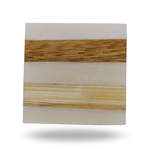 White & Brown (Striped Square)