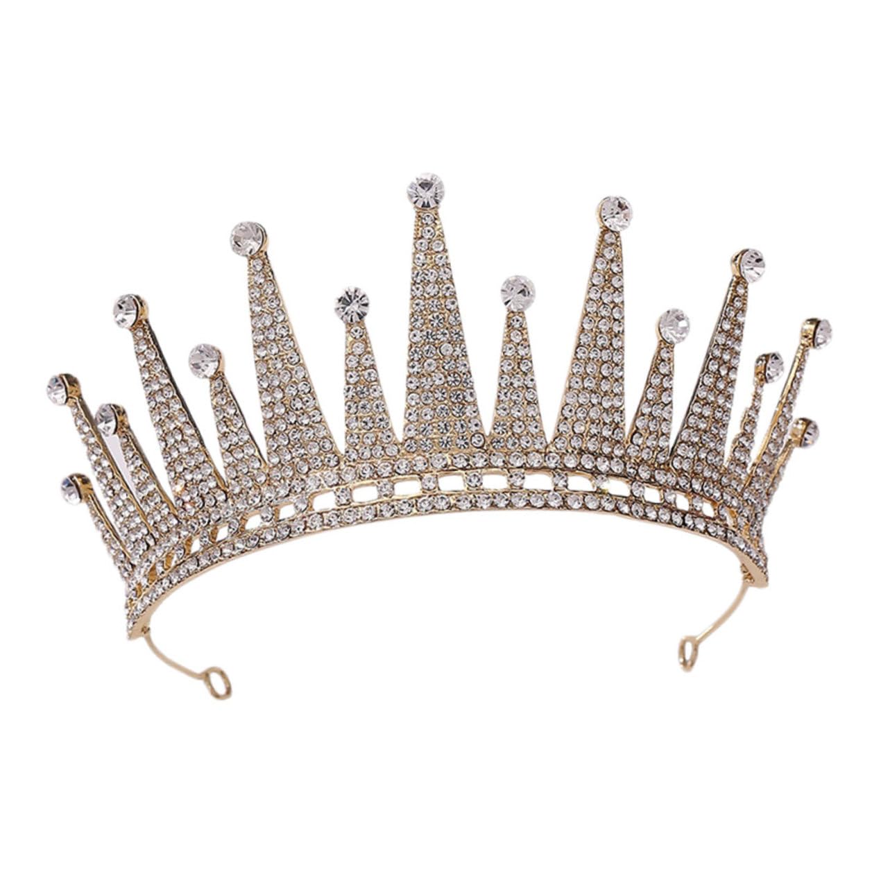 2PCS Baroque Queen Bridal Headbands for Women - Rhinestone Crystal Tiara Crown Hair Accessories for Wedding, Birthday, Prom & Special Occasions | Elegant Vintage Bridal Hair Jewelry