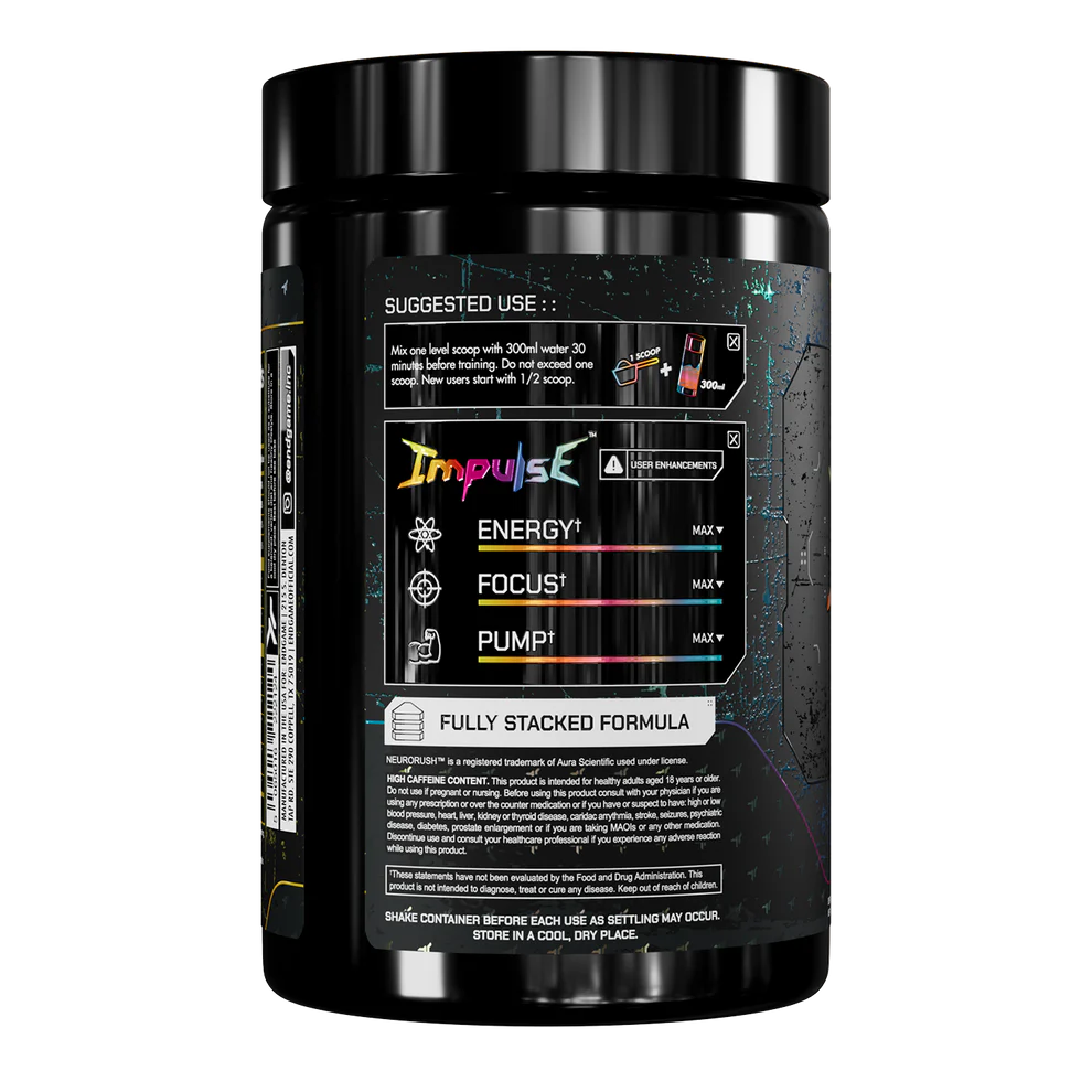 Endgame Impulse Pre Workout Powder 348g - Premium Energy & Focus Booster for Gym, Bodybuilding & Athletic Performance