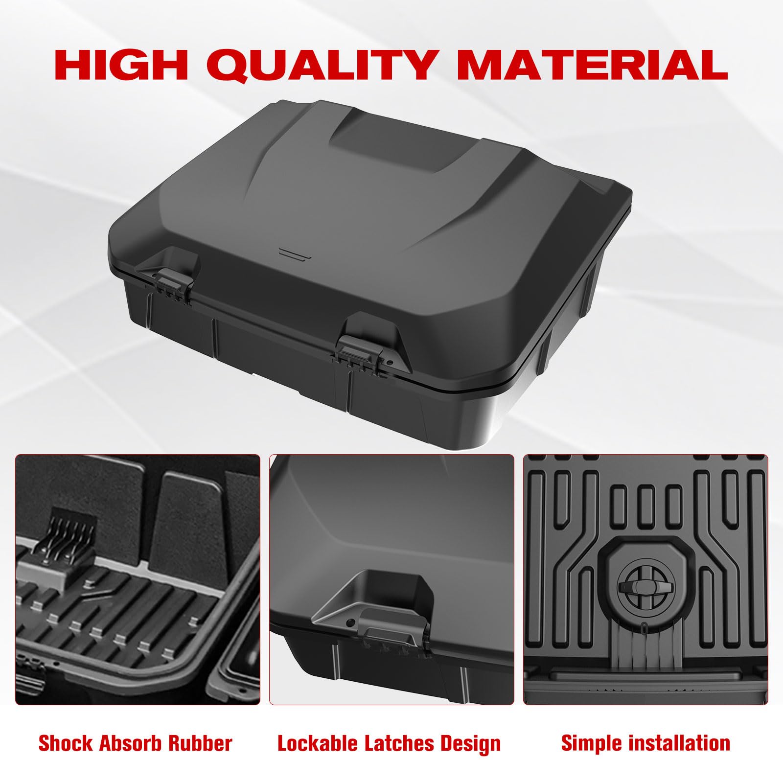 2024-2025 Can-Am Maverick R/X/XRS Rear Cargo Storage Box - 96L Waterproof Poly Trunk with LinQ Rack System | Replacement for #715007182 | Perfect for Off-Road Adventures, Camping Gear Storage & UTV Accessories