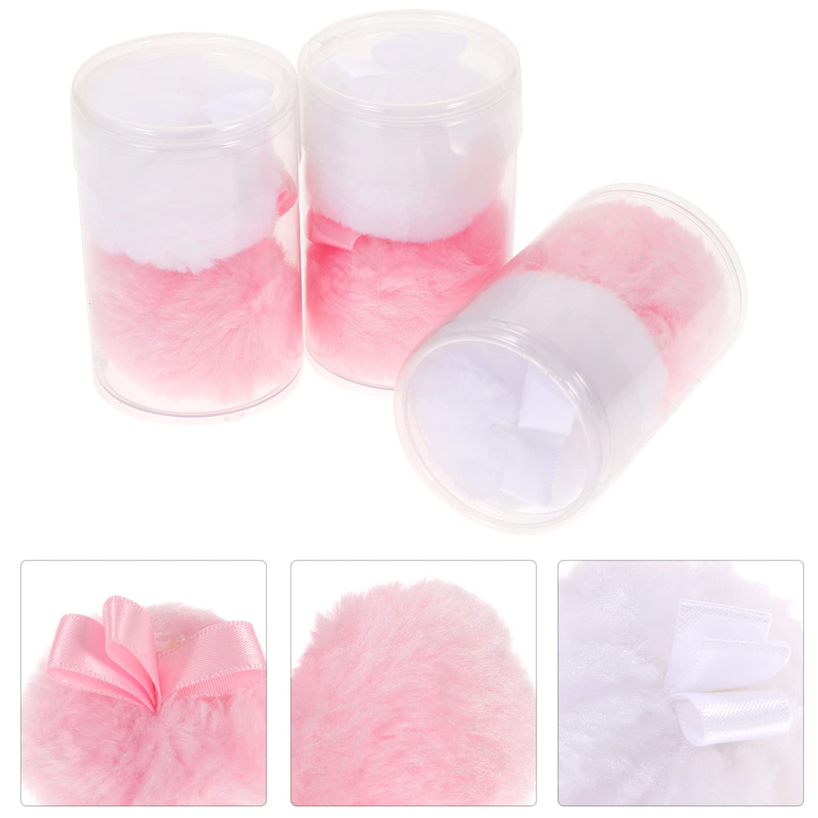 FOMIYES 6-Piece Cotton Powder Puff Set for Makeup - Soft Blending Sponge for Foundation, Blush & Powder - Mini Beauty Tools for Face & Body Makeup - Perfect for Travel & Professional Makeup Kits