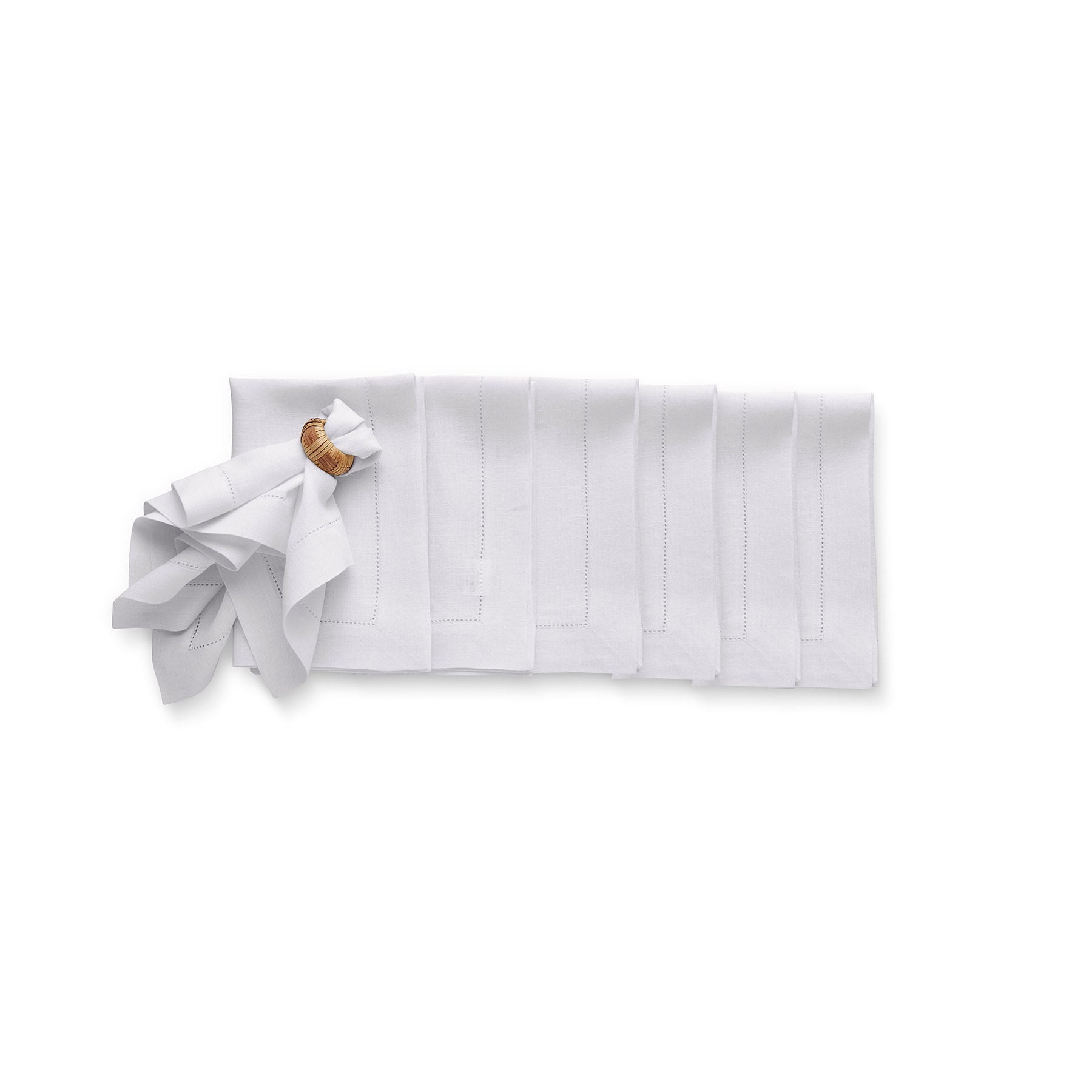 Premium Sonoma Hemstitch Napkins Set of 12 - 100% Cotton Decorative Dinner Napkins for Formal Dining, Wedding, Holiday Table Setting - Elegant Embroidered Linen-Style Napkins for Parties & Special Occasions