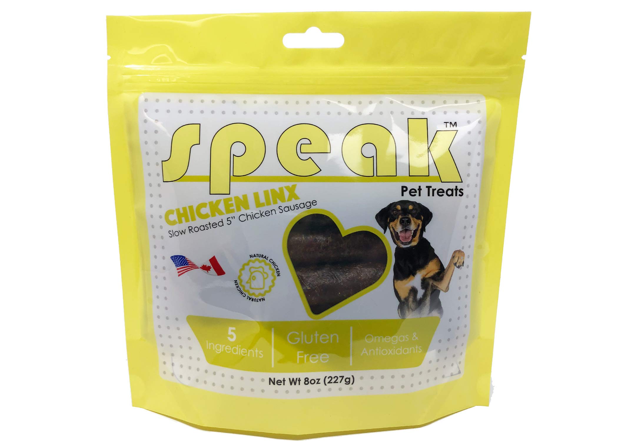 **Natural Gluten-Free Chicken Linx Dog Treats – Low Calorie, Limited Ingredient Sausage Snacks for Training – 8oz – Perfect for Reward-Based Training & On-the-Go Snacking**