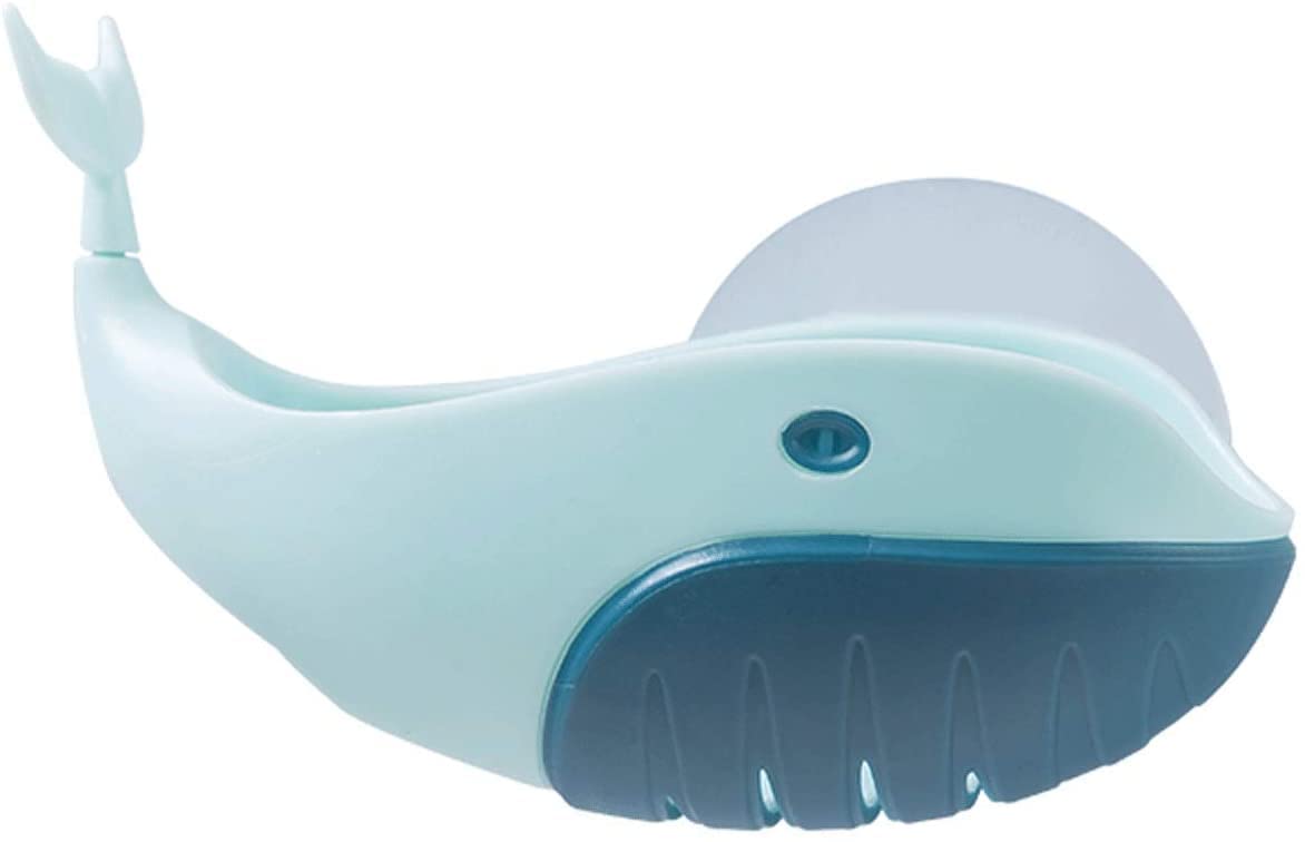 Wall-Mounted Plastic Soap Holder - Creative Bathroom Organizer with Drain Holes, Space-Saving Soap Tray for Shower, Kitchen Sink & Travel (Blue) - Perfect for Home, Hotel and RV Use