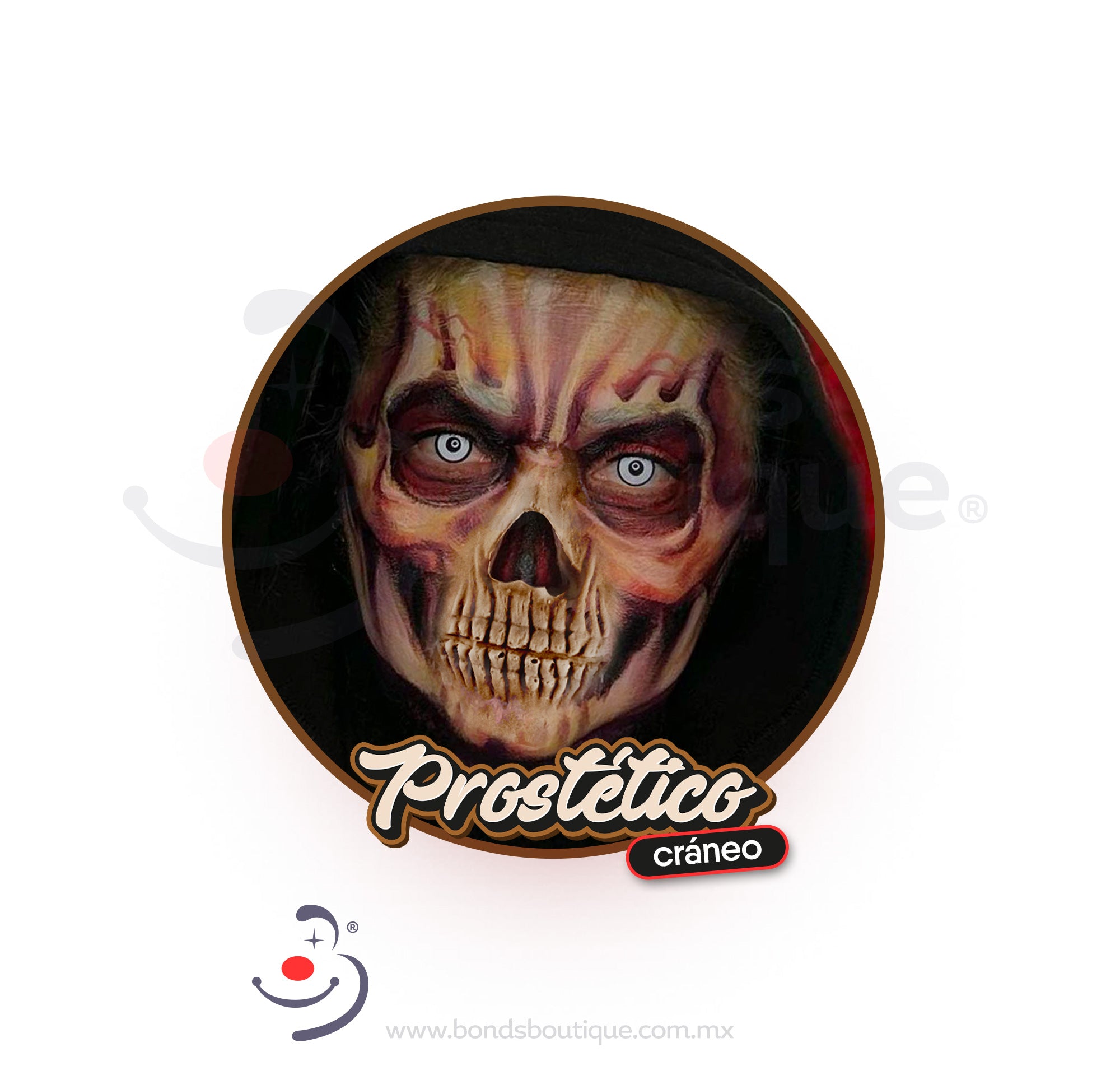 Skull Prosthetic Bonds - High-Quality Dental Prosthetics for Halloween & Cosplay - Perfect for Costume Parties & Theatrical Makeup