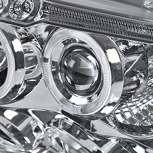 Spec-D Tuning 2LHP-GKEE99-TM Chrome Clear Projector Headlights for Jeep Grand Cherokee - High-Performance LED Lighting for Off-Road & Night Driving