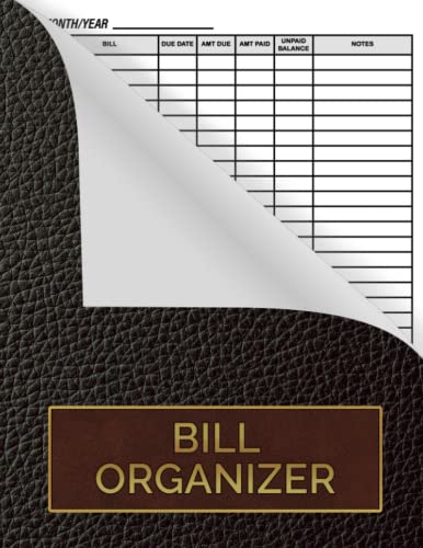 Bill Organizer & Expense Tracker Notebook - Monthly Budget Planner with 120 Pages (8.5x11 Inch) for Home Finance Management | Perfect for Bill Payments, Budget Tracking & Financial Organization | Ideal for Household Budgeting, Personal Finance & Money Management