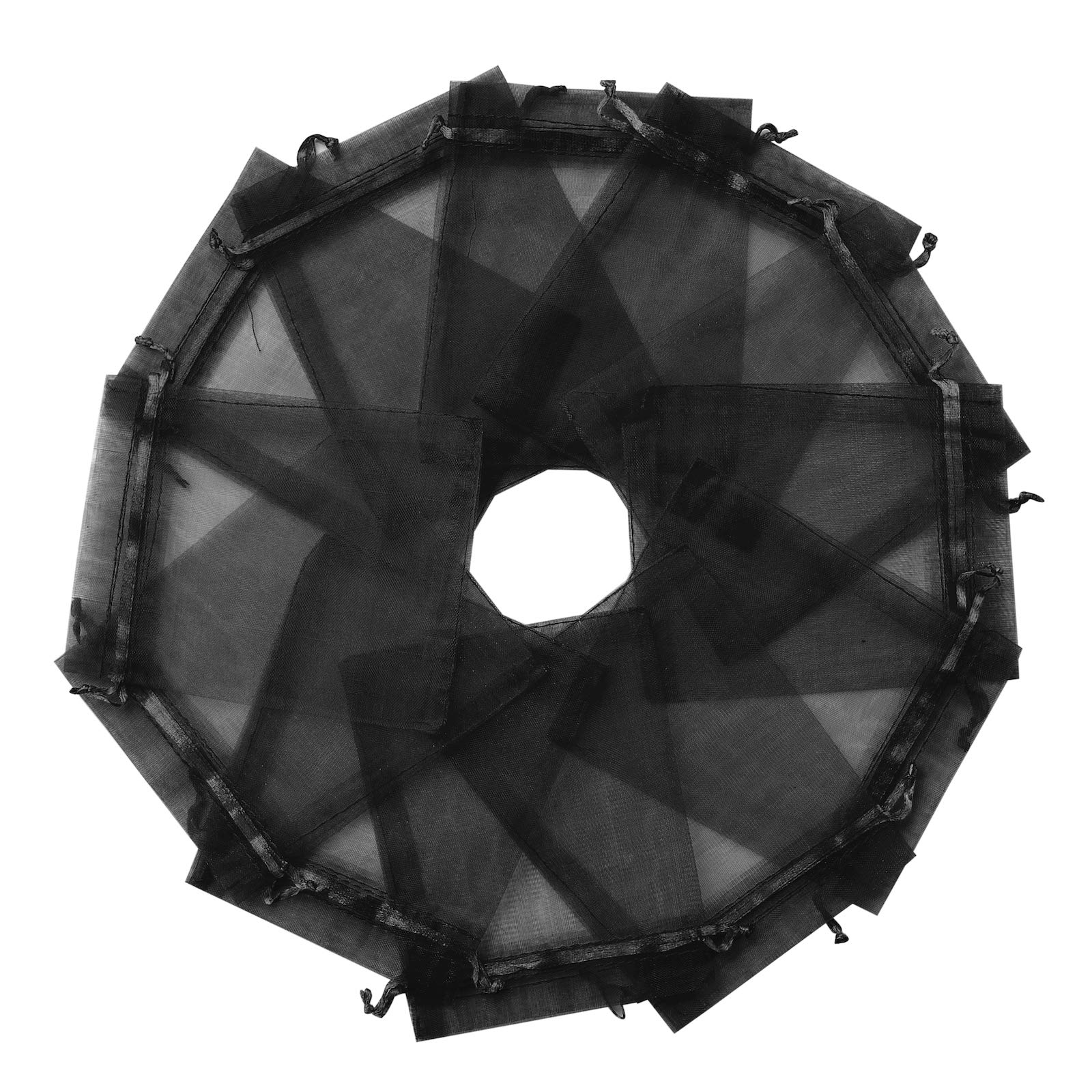 100-Pack 4x6 Inch Black Organza Gift Bags for Wedding Favors, Jewelry, Soaps & Makeup | Elegant Mesh Party Favor Pouches for Birthdays, Bridal Showers & Holidays | Perfect for DIY Crafts, Gift Wrapping & Event Decorations