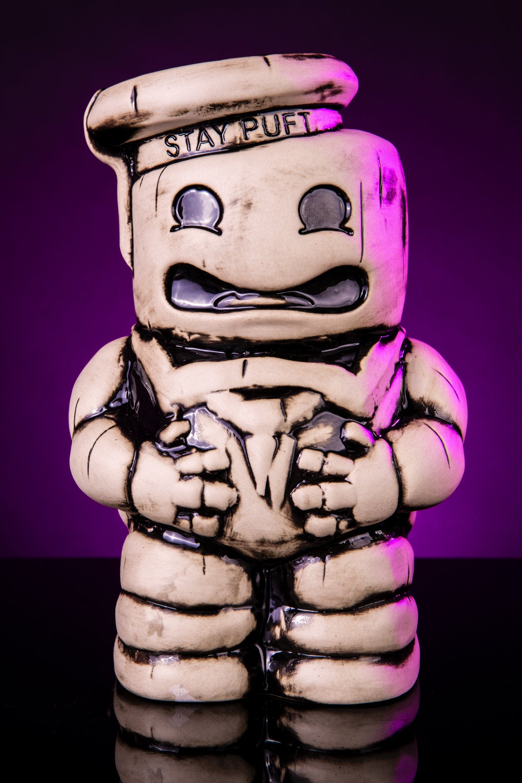Ghostbusters Stay Puft Marshmallow Man Tiki Mug - Bone Variant Collectible Cup for Movie Fans - Perfect for Halloween Parties, Themed Events & Pop Culture Collectors