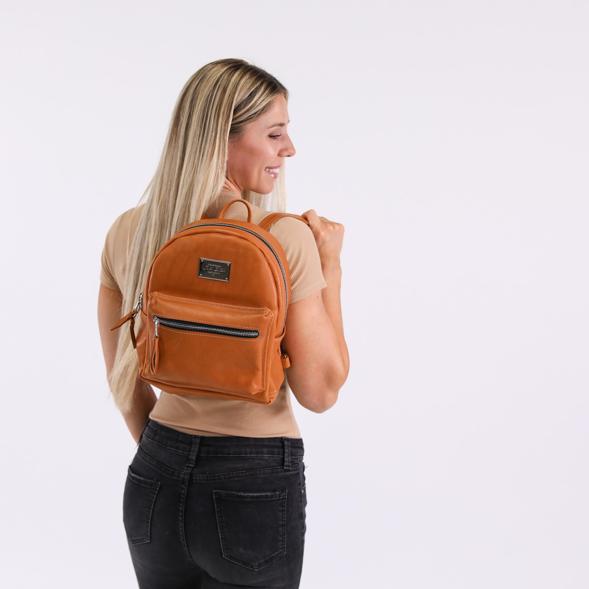 Premium Genuine Leather Backpack for Women - Stylish & Durable Small Leather Bag - Perfect Gift for Her, Birthday & Travel - Lifetime Guarantee - Ideal for Work, College & Everyday Use