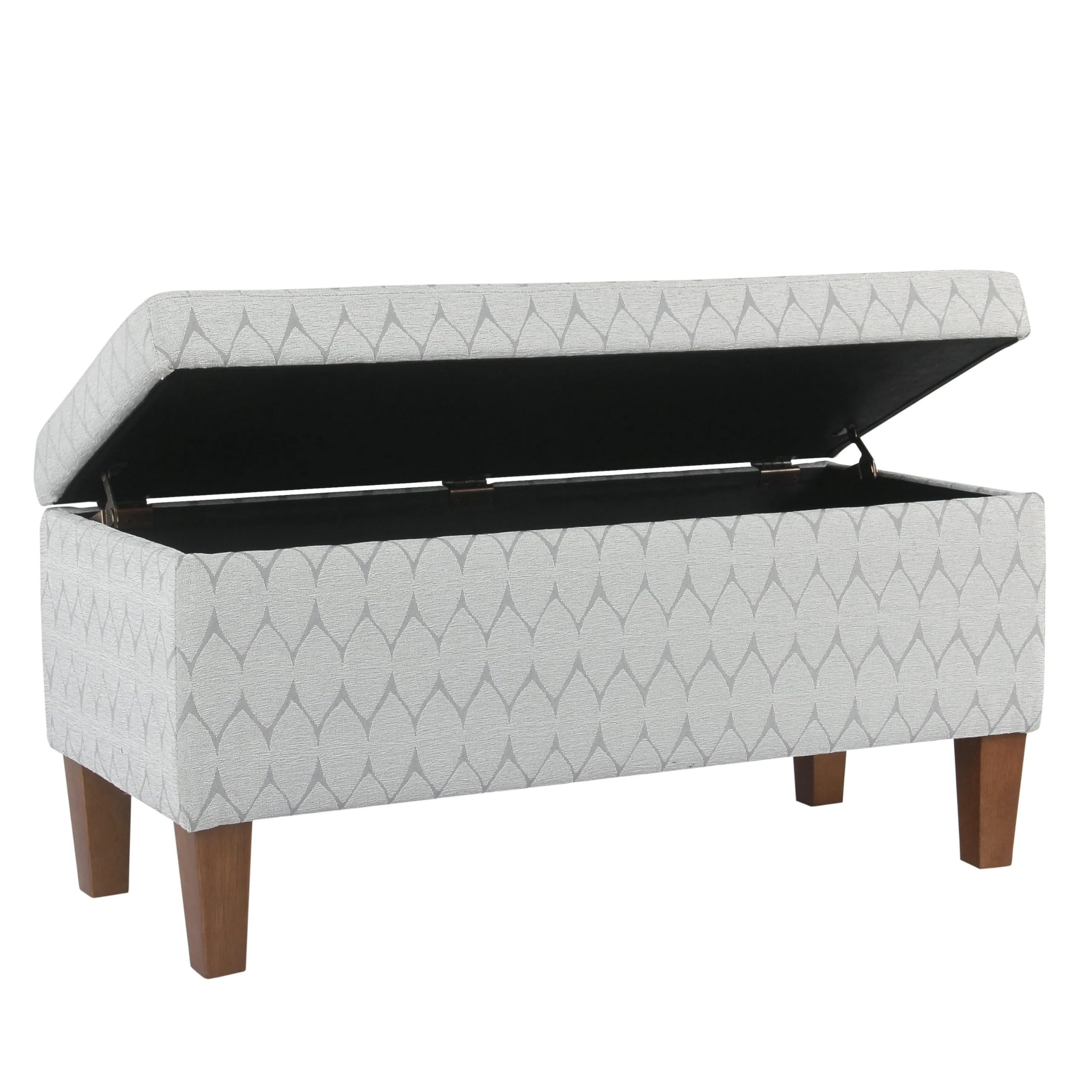 HomePop Textured Large Decorative Storage Bench - Gray & Brown, 36