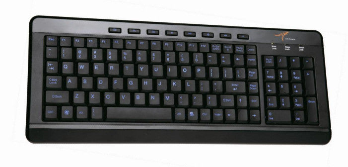 Multimedia LED Backlit Gaming Keyboard W 9868BK - USB Wired Mechanical Keyboard with Rainbow RGB Lighting for PC, Laptop, Mac - Perfect for Gaming, Typing & Office Work