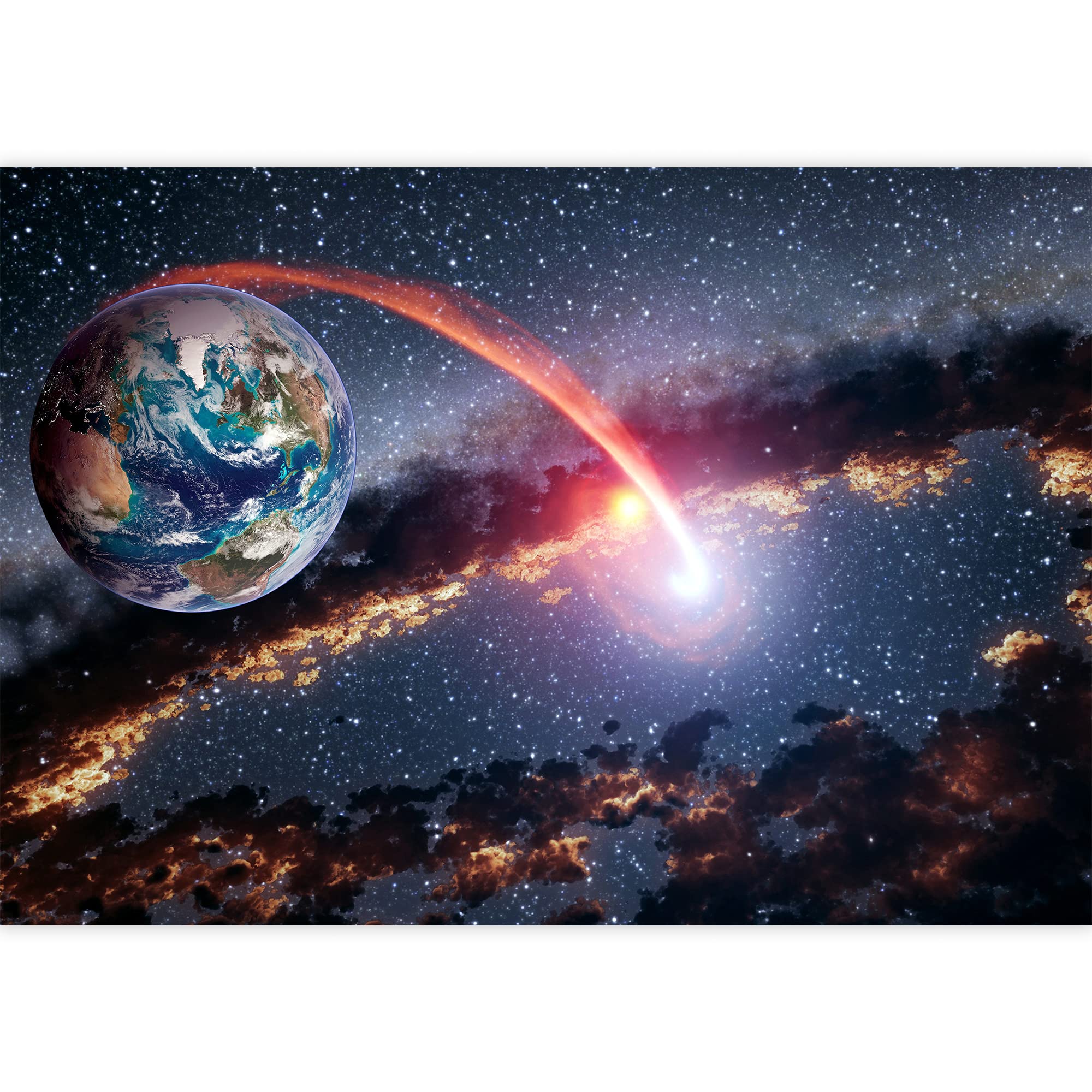 Removable Peel and Stick Wallpaper - Space Themed Wall Murals for Bedroom (66x96 inches) | Giant Planets Universe Decor | Easy DIY Home Decoration for Kids Room & Nursery