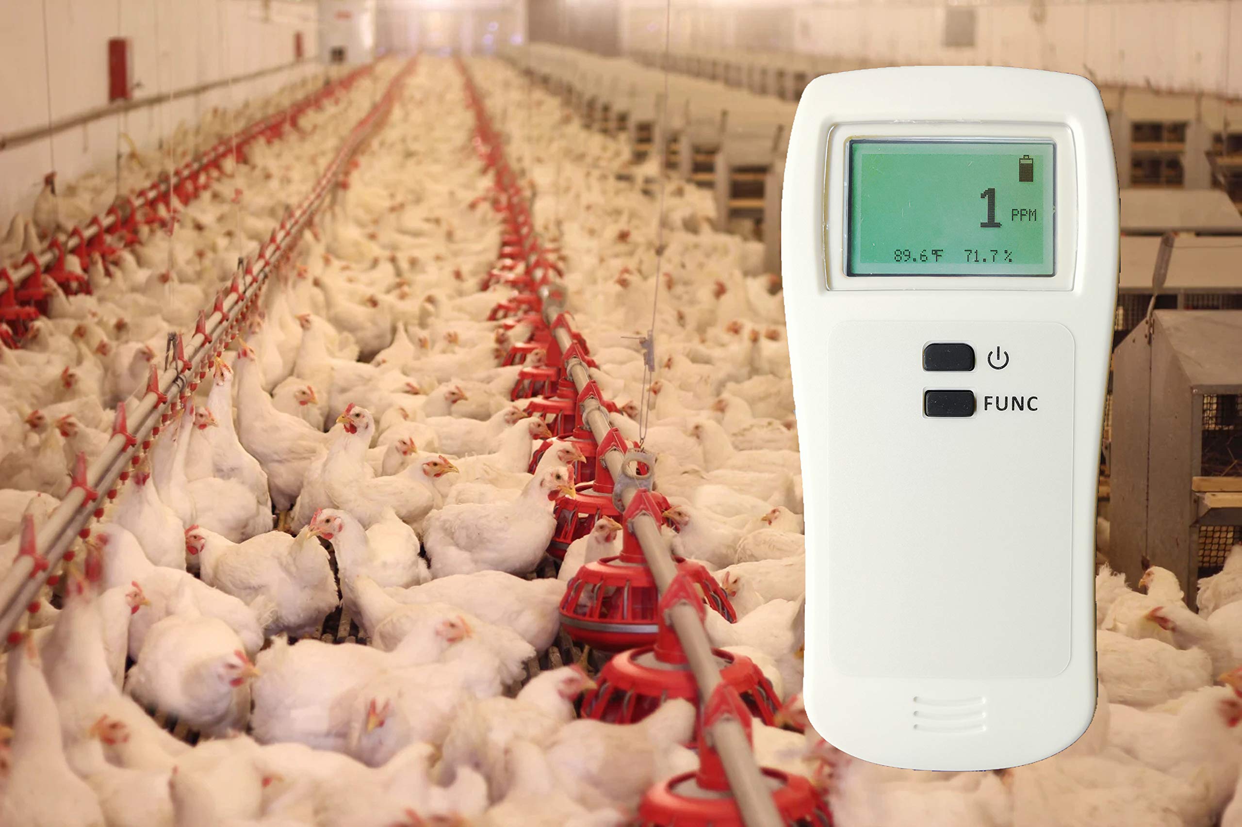 Portable NH3 Gas Detector - Handheld Ammonia Meter Tester with 0-500 PPM Range & Alarm - Ideal for Industrial Safety, Agriculture, and Food Storage Monitoring