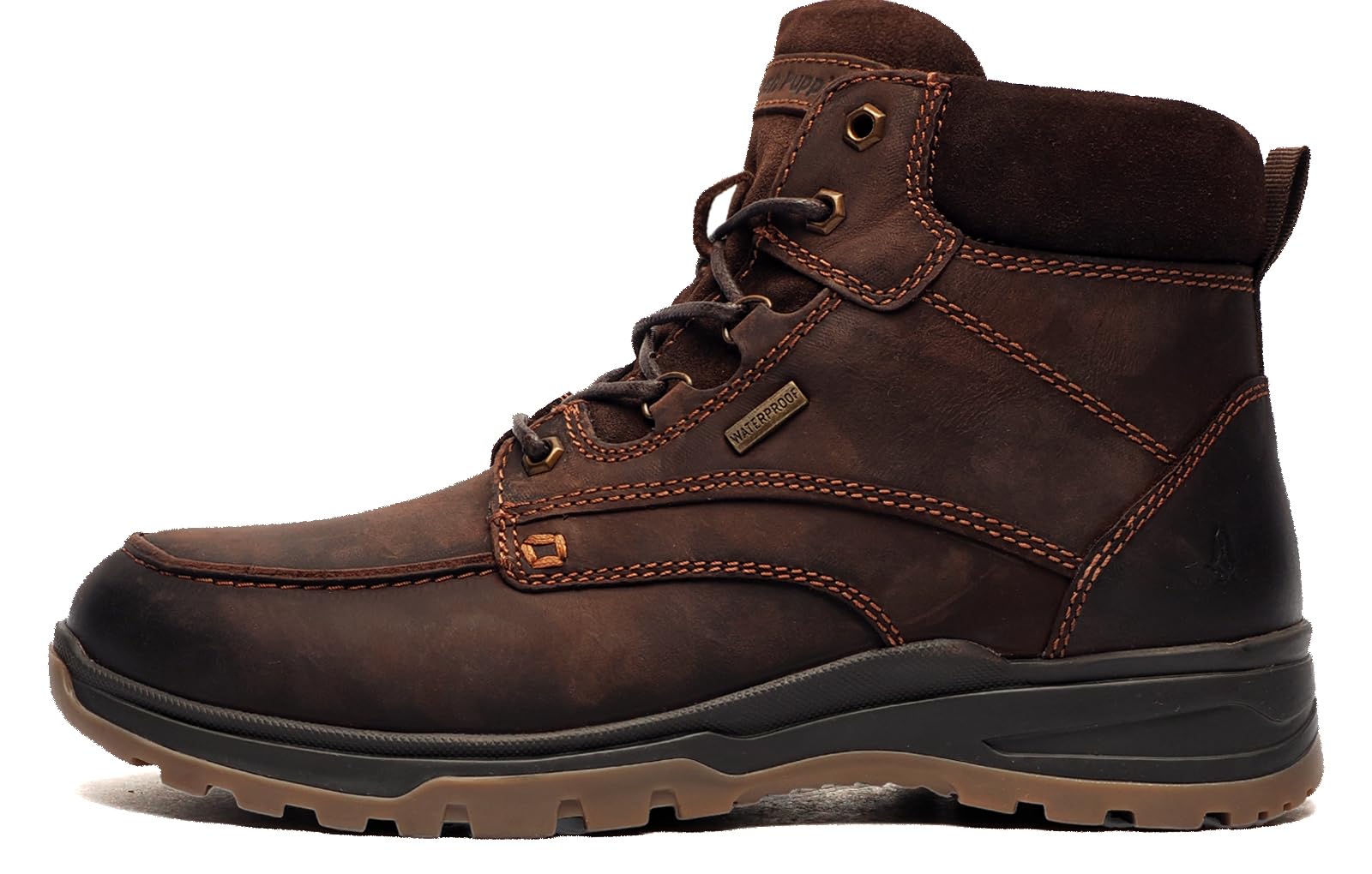 Hush Puppies Men's Palmer Boots - Comfortable Leather Casual Boots for Walking & Outdoor Use | Waterproof & Slip-Resistant | Perfect for Work, Travel & Daily Wear